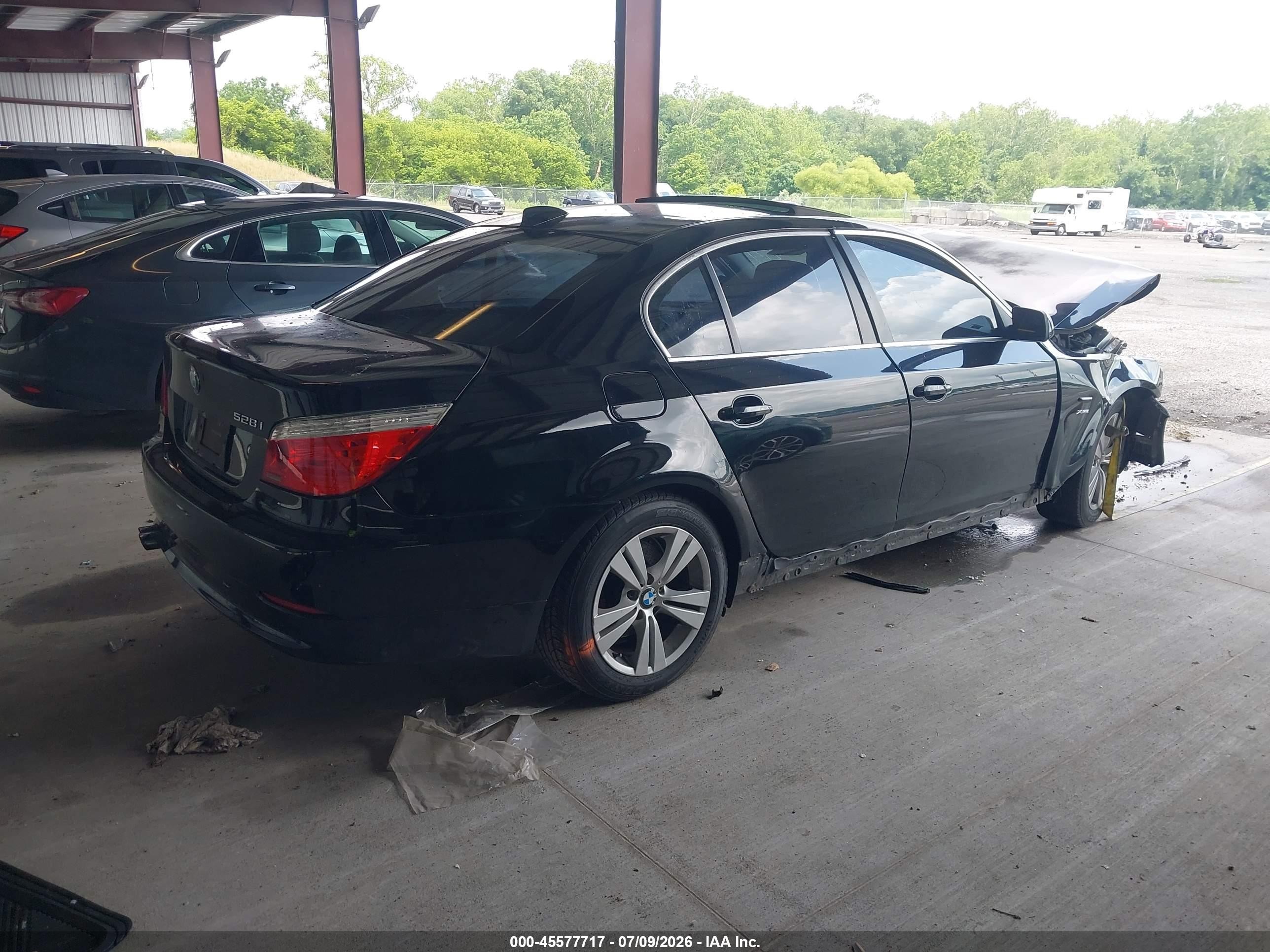 2009 Bmw 528i Xdrive Black vin: WBANV135X9C155359