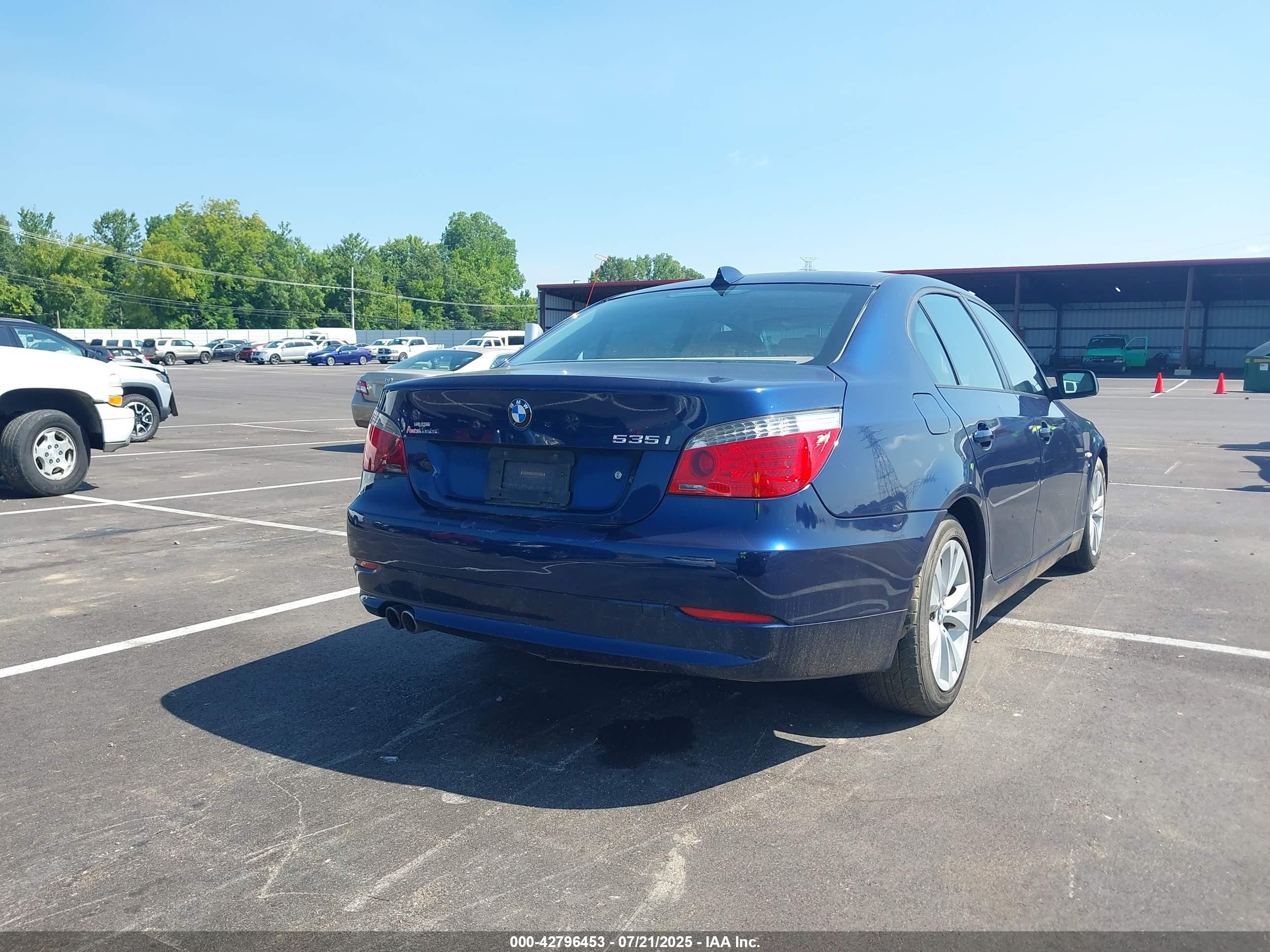 2009 Bmw 535i Xdrive Синий vin: WBANV93509C132512