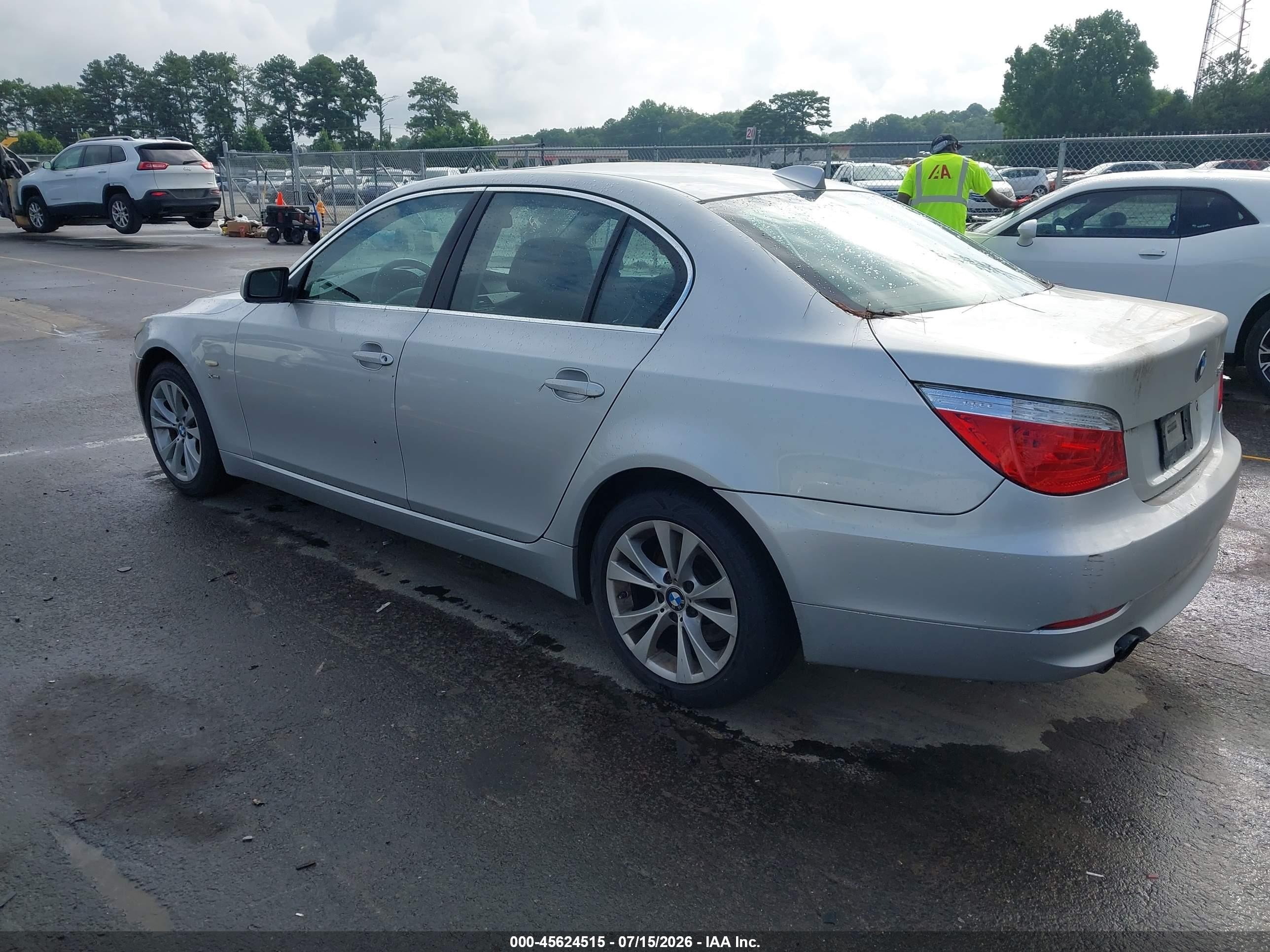 2009 Bmw 535i Xdrive Silver vin: WBANV935X9C132002