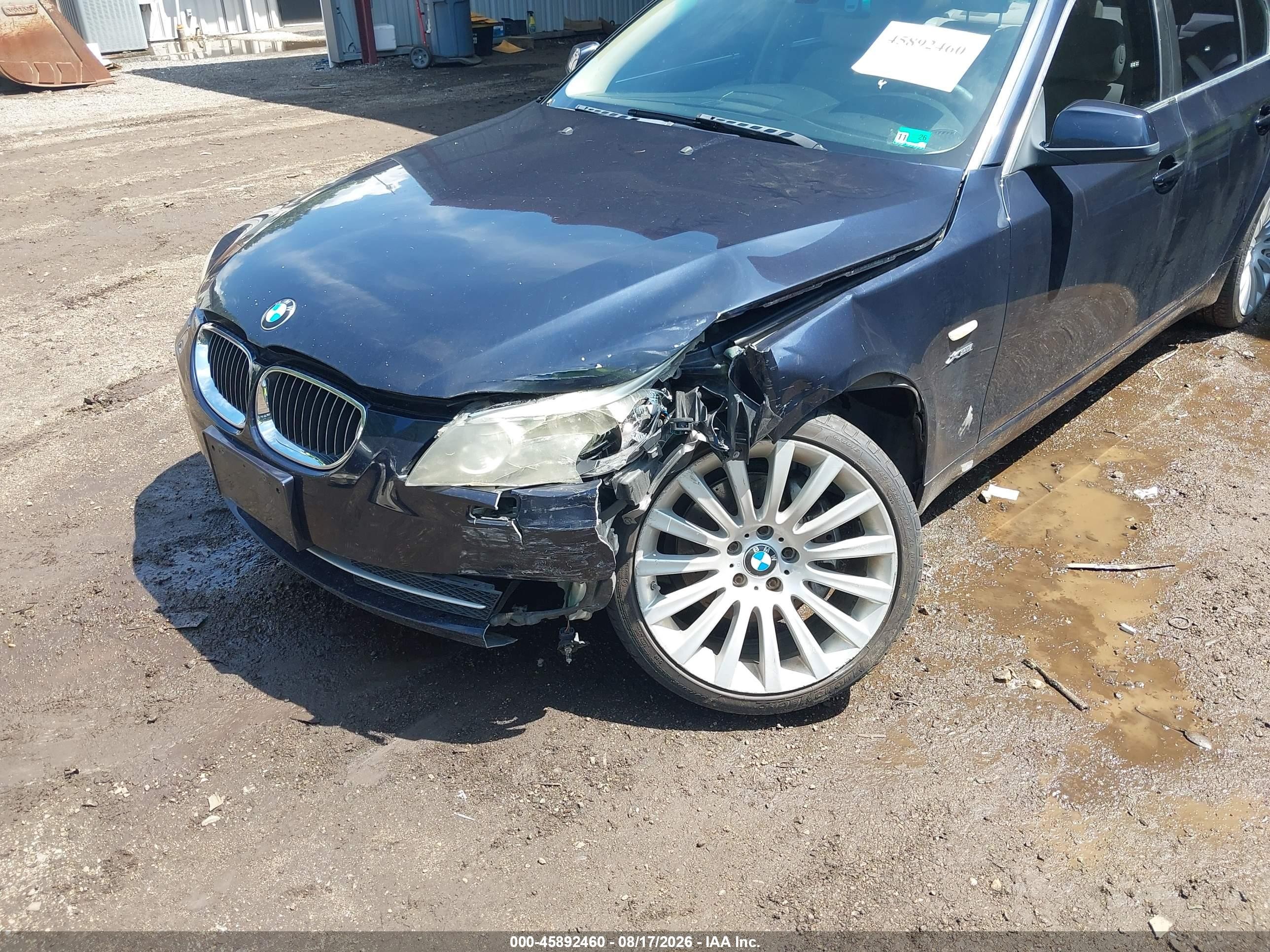 2010 Bmw 535i Xdrive Dark Blue vin: WBANV9C51AC391790