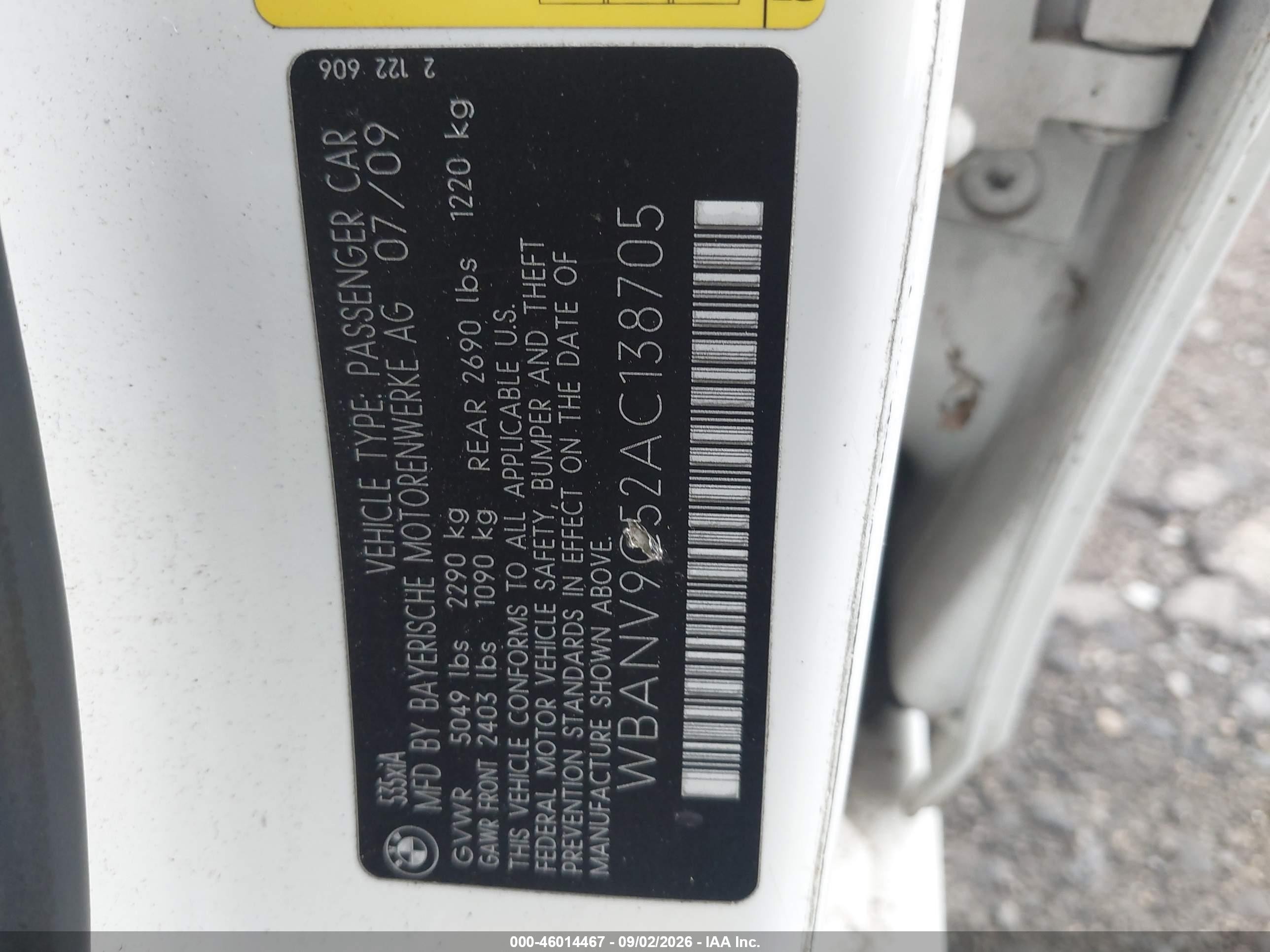 2010 Bmw 535i Xdrive White vin: WBANV9C52AC138705