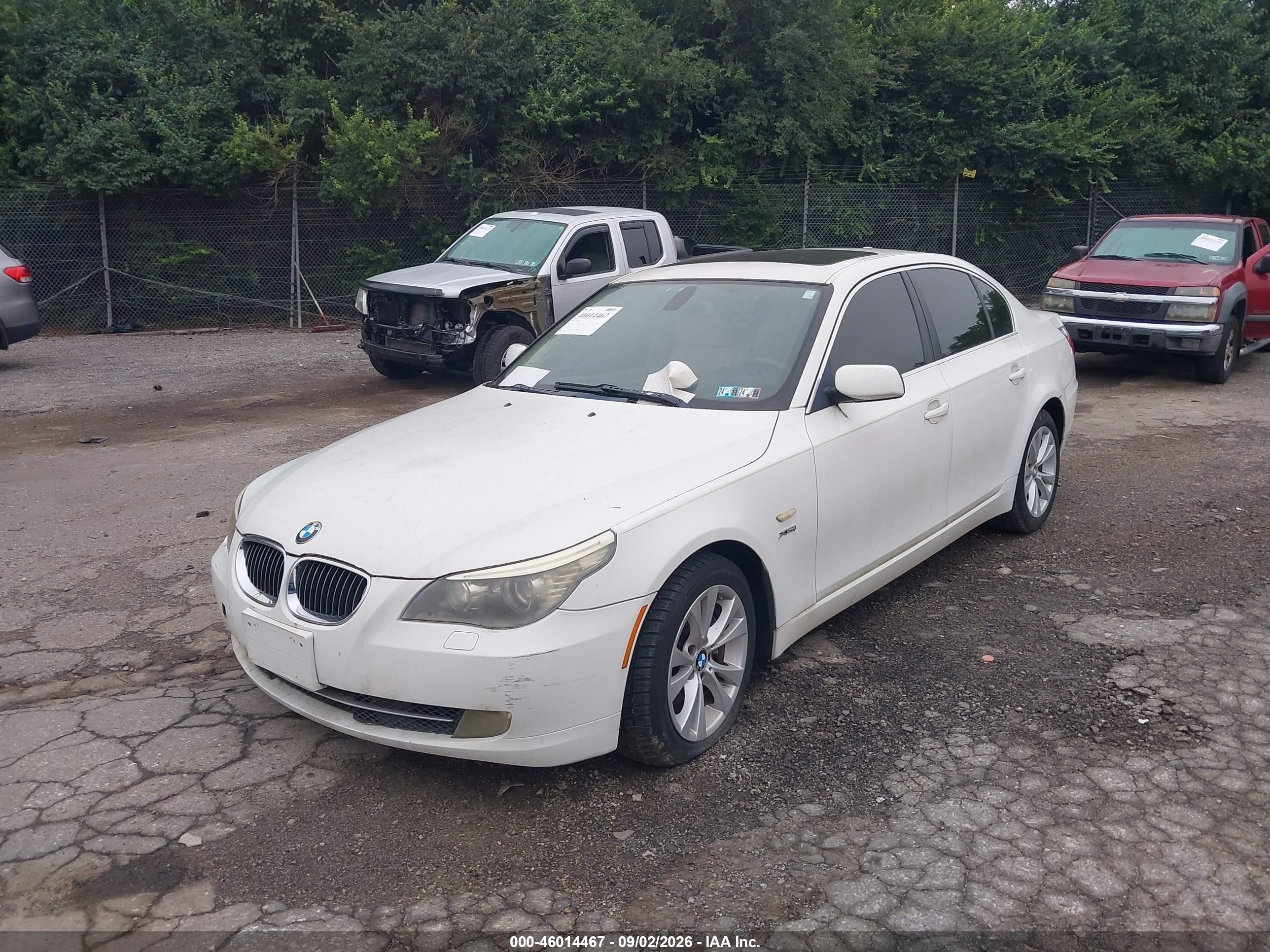2010 Bmw 535i Xdrive White vin: WBANV9C52AC138705