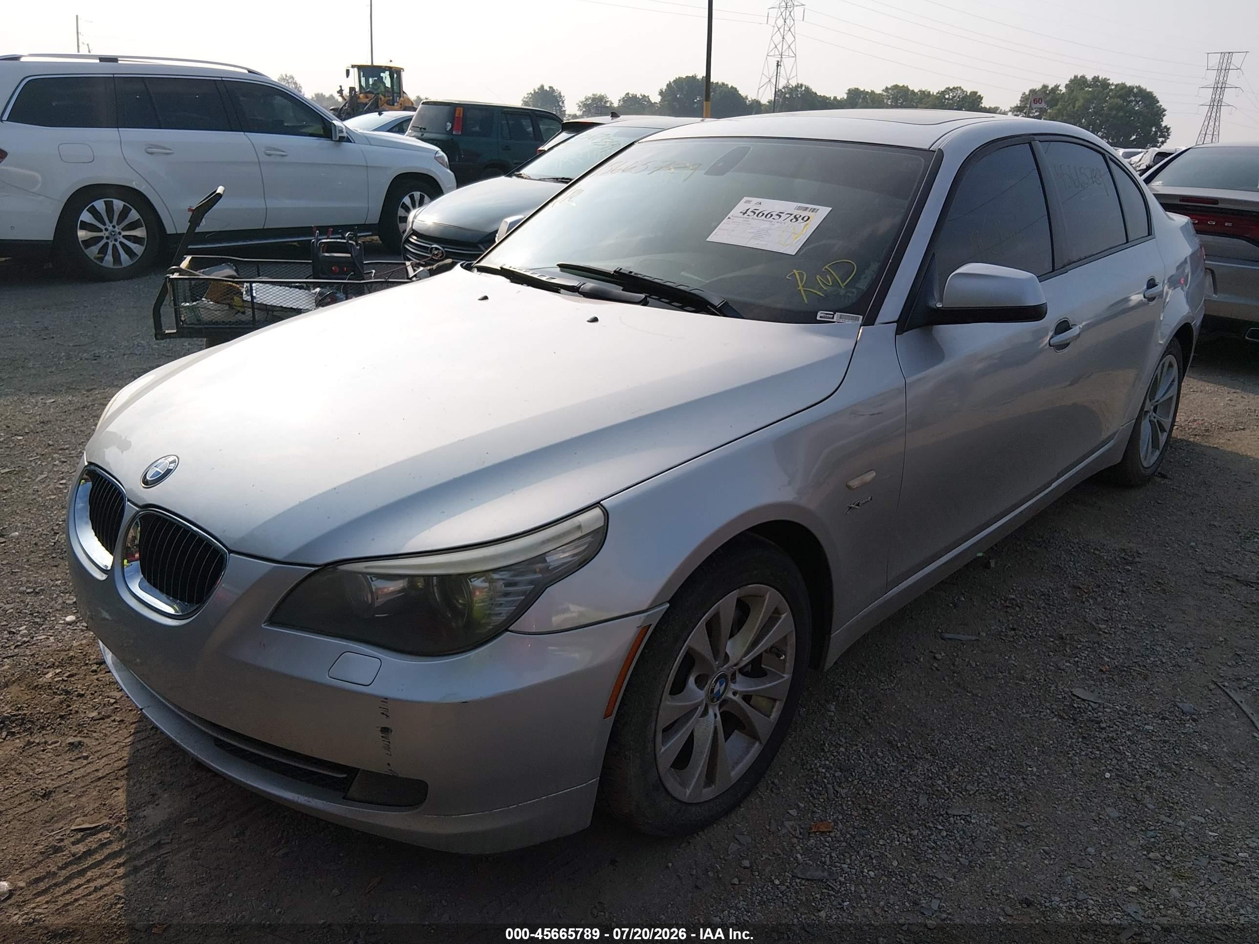 2010 Bmw 535i Xdrive Silver vin: WBANV9C54AC139998