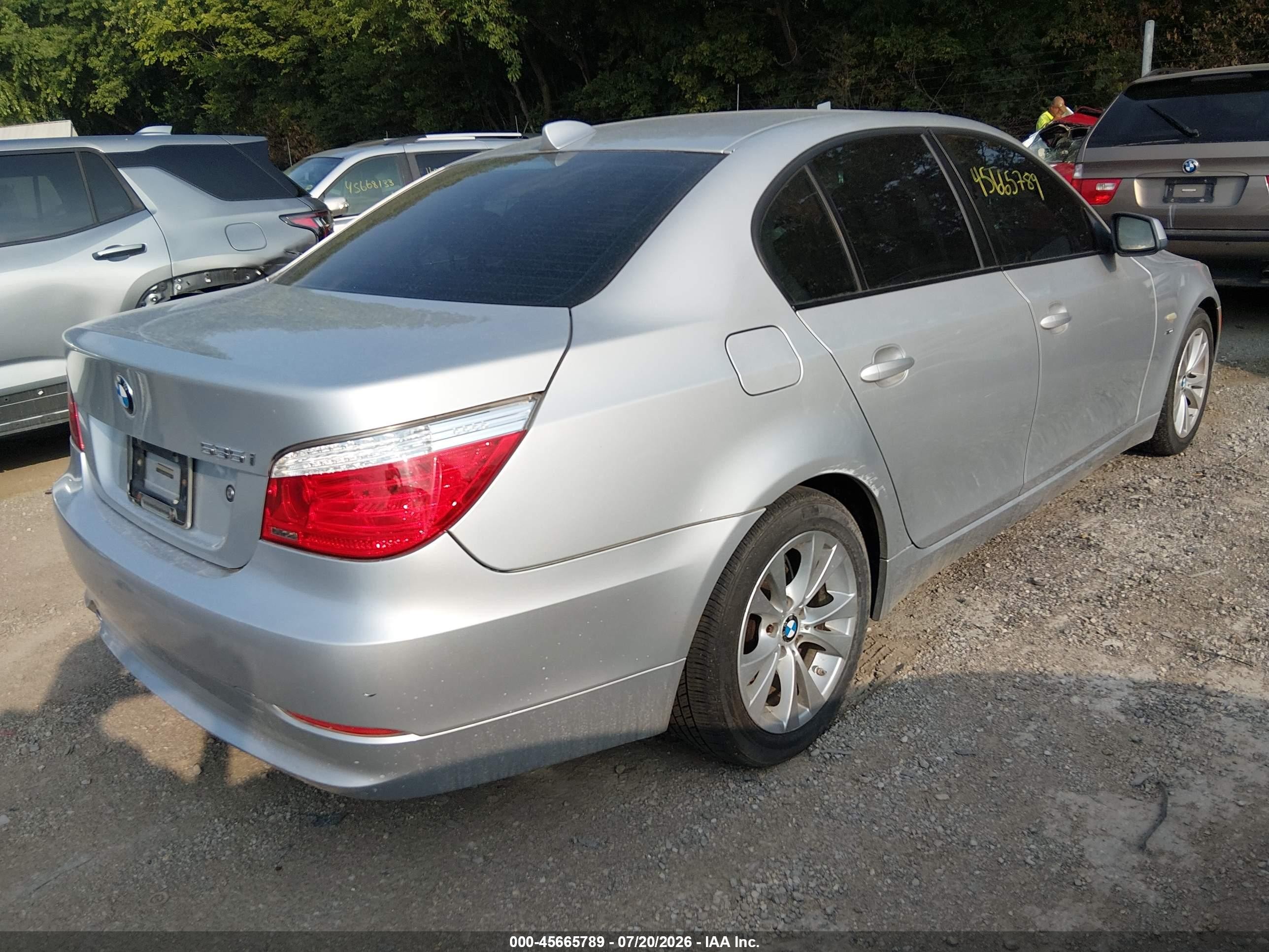 2010 Bmw 535i Xdrive Silver vin: WBANV9C54AC139998