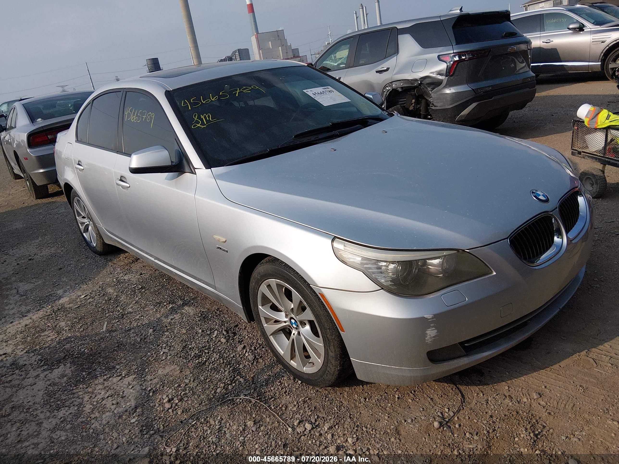 2010 Bmw 535i Xdrive Silver vin: WBANV9C54AC139998