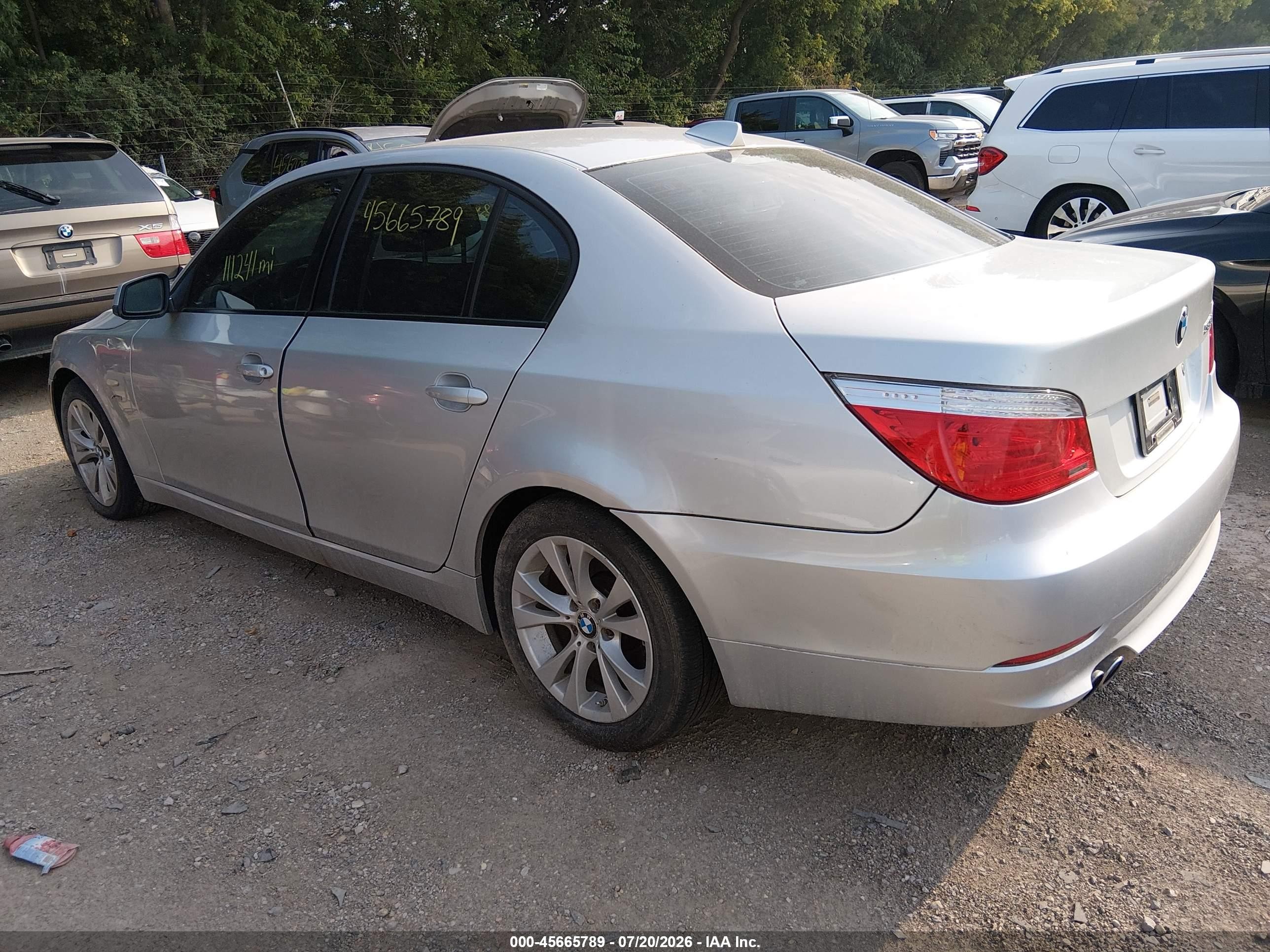 2010 Bmw 535i Xdrive Silver vin: WBANV9C54AC139998