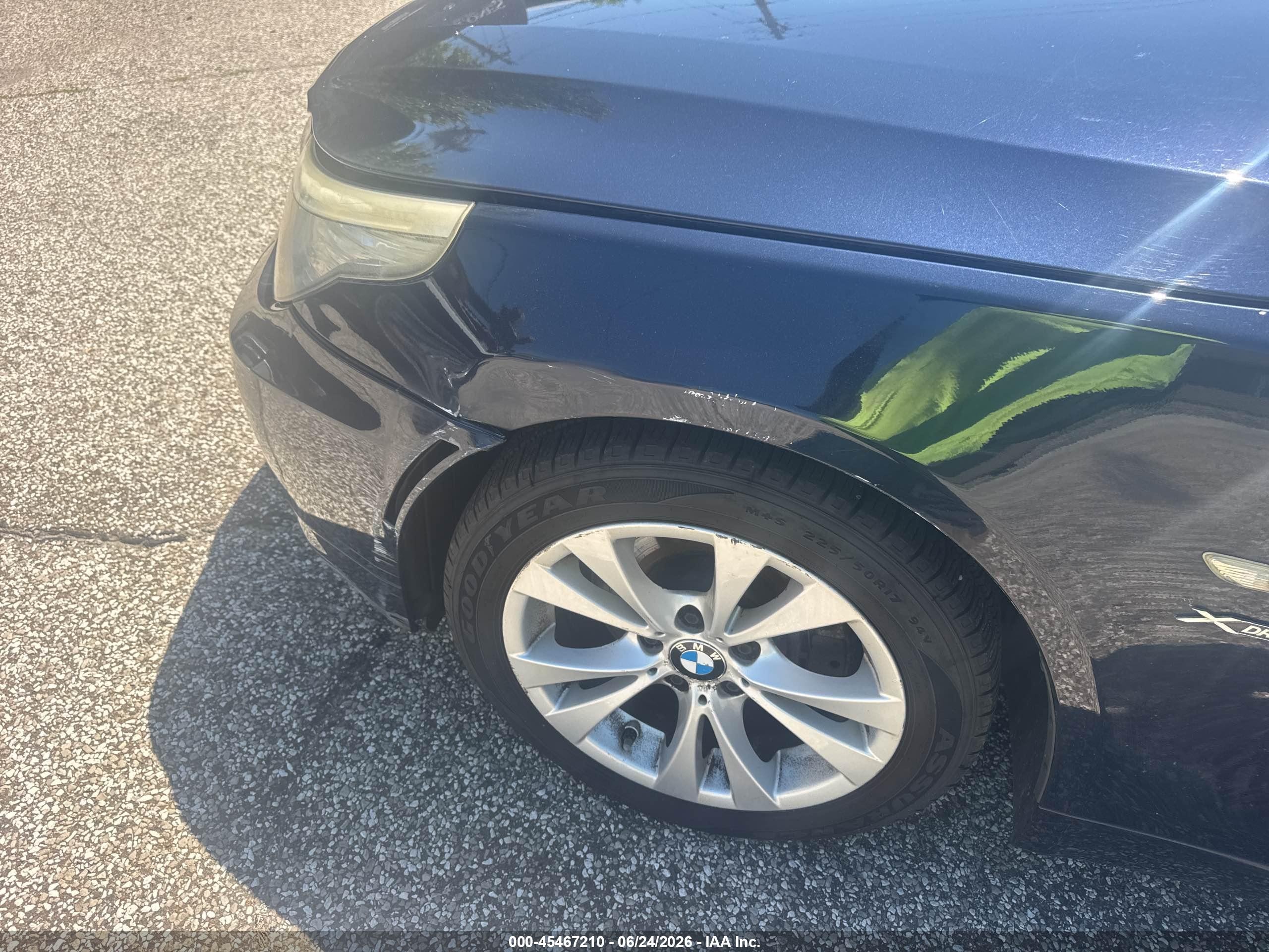2010 Bmw 535i Xdrive Blue vin: WBANV9C57AC137758