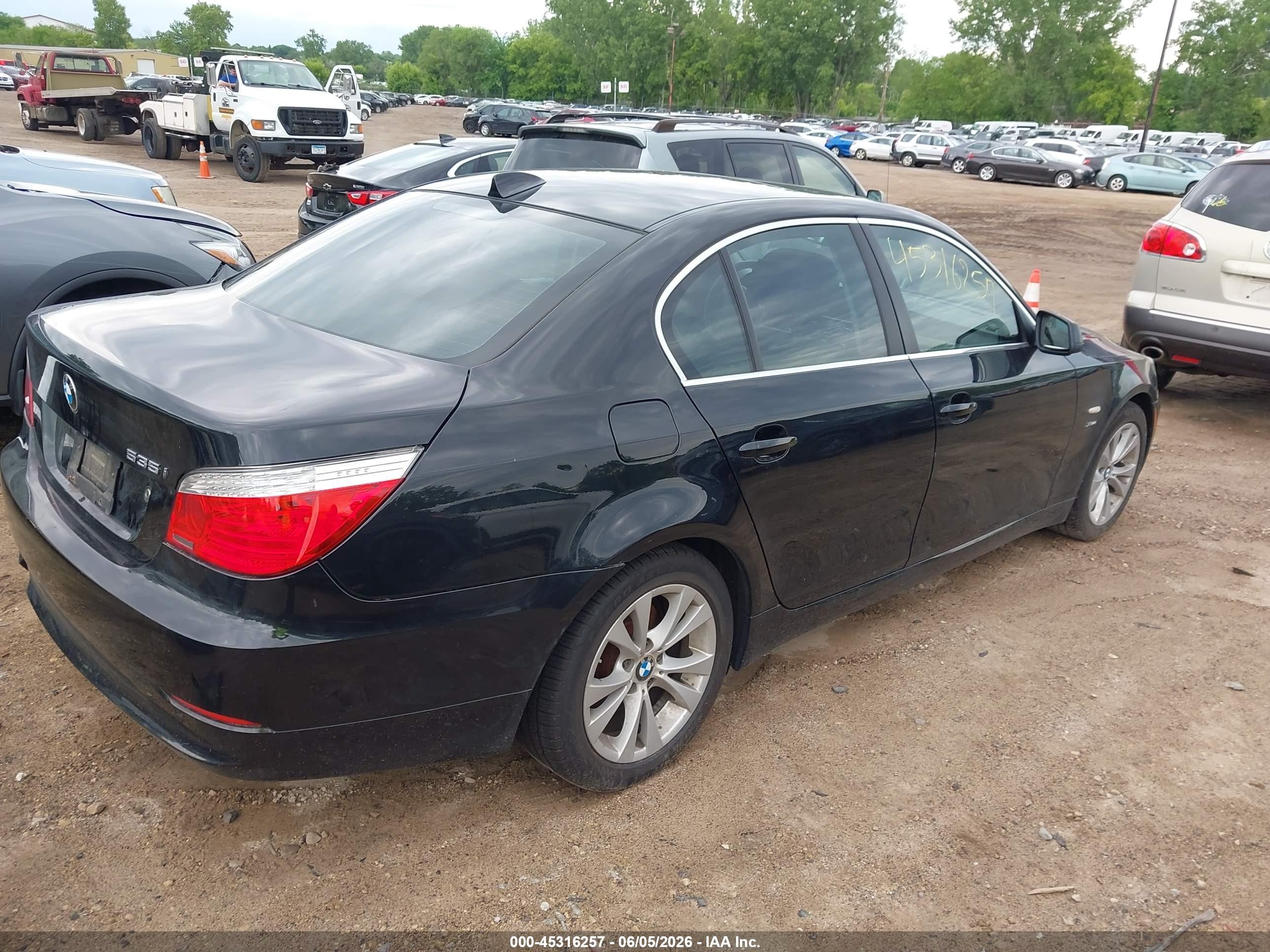 2010 Bmw 535i Xdrive Black vin: WBANV9C59AC391696