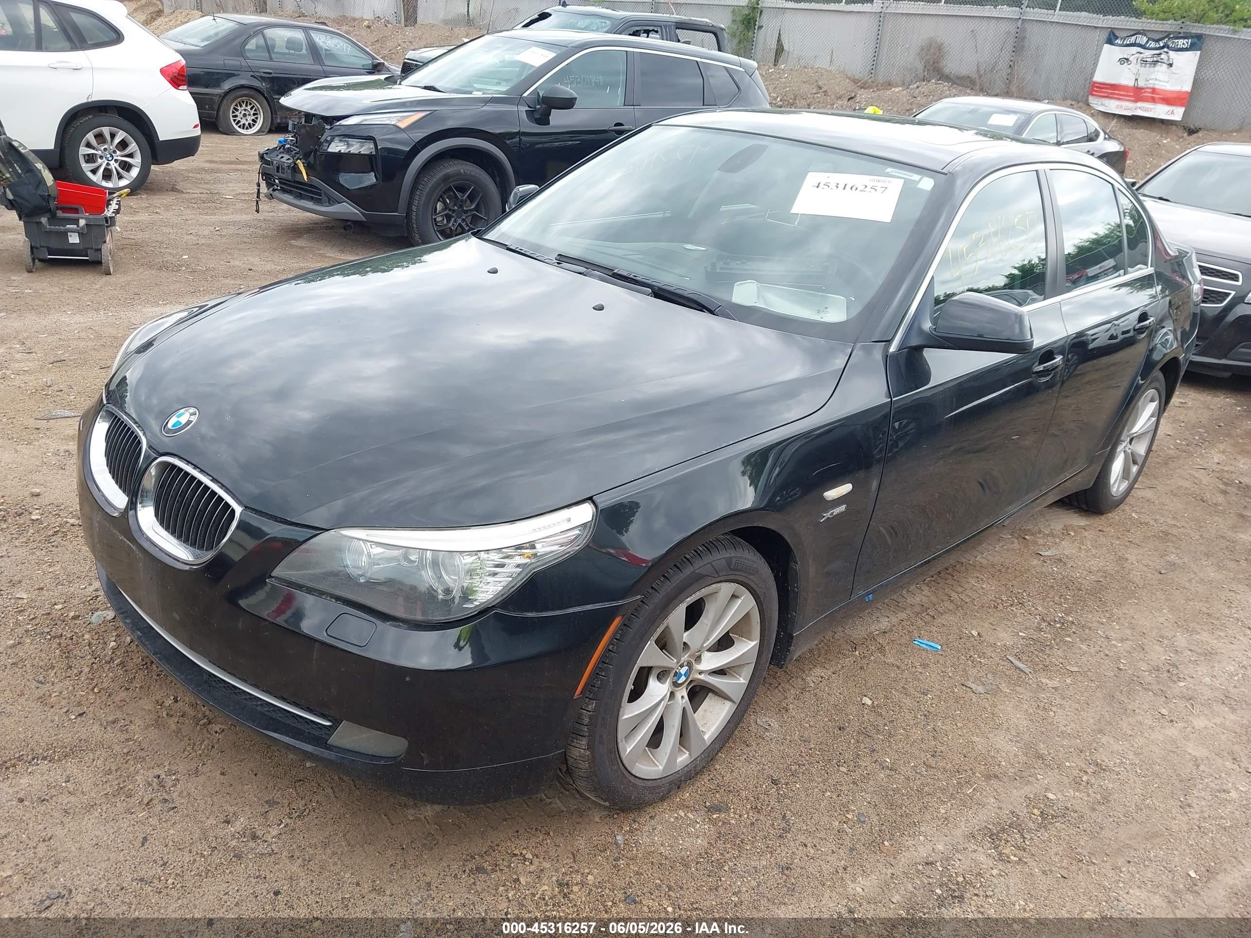 2010 Bmw 535i Xdrive Black vin: WBANV9C59AC391696