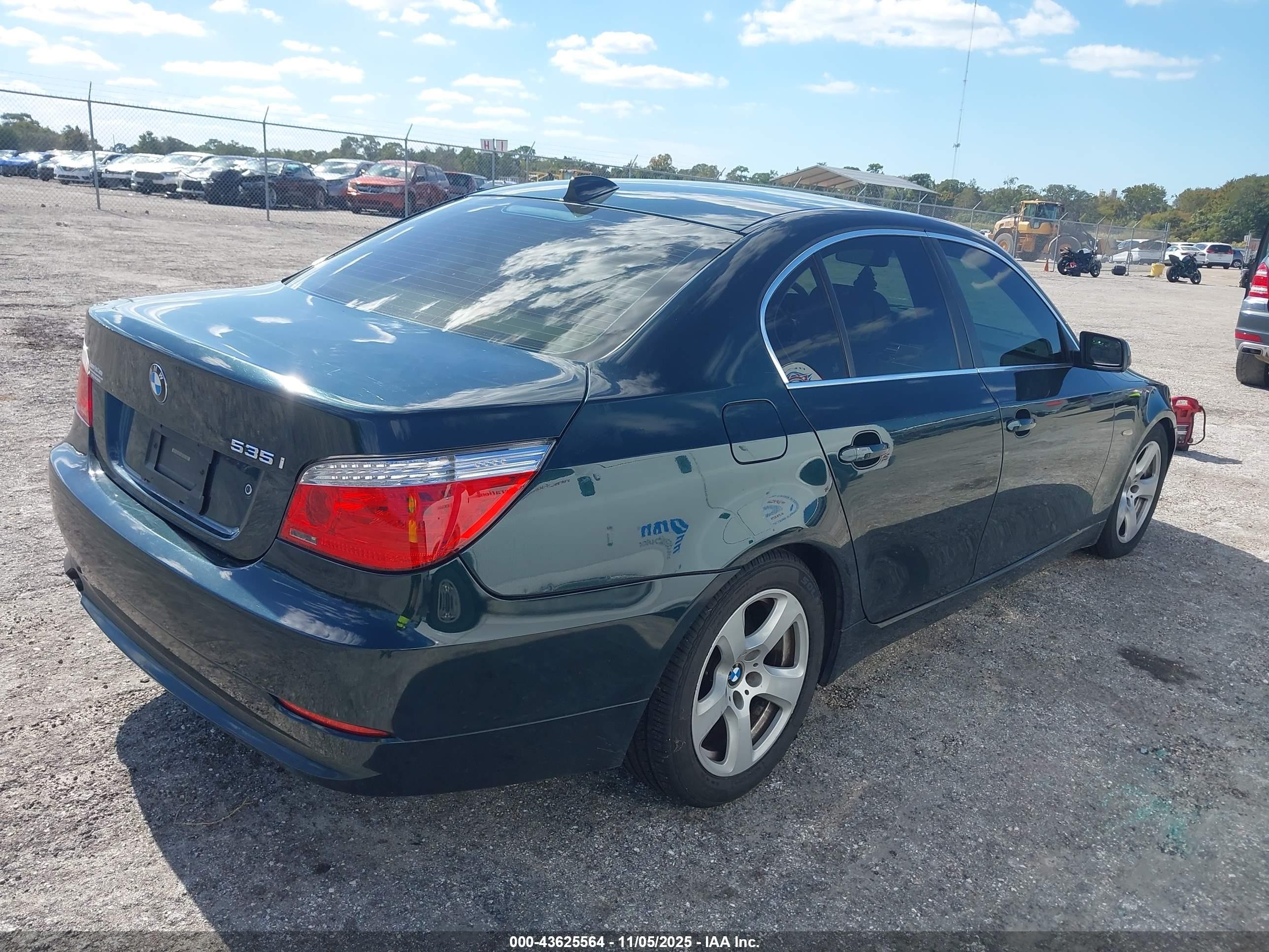 2008 Bmw 535i Green vin: WBANW13528CZ77455