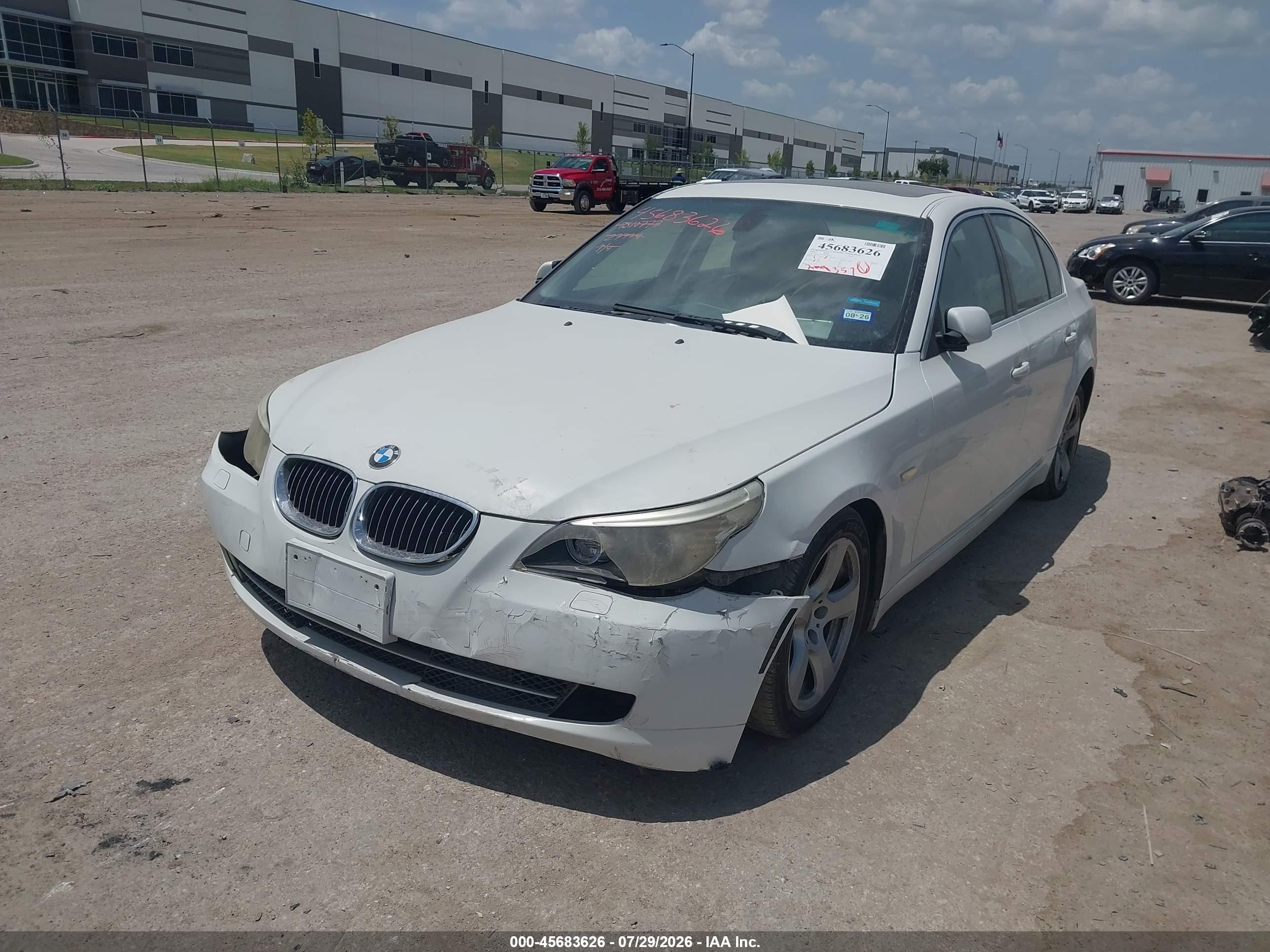 2008 Bmw 535i   White vin: WBANW13538CZ77741