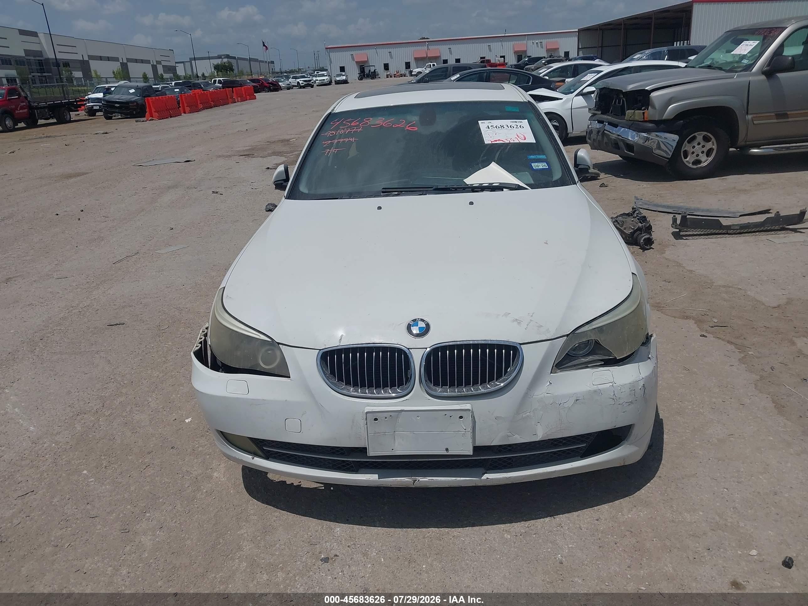 2008 Bmw 535i   White vin: WBANW13538CZ77741