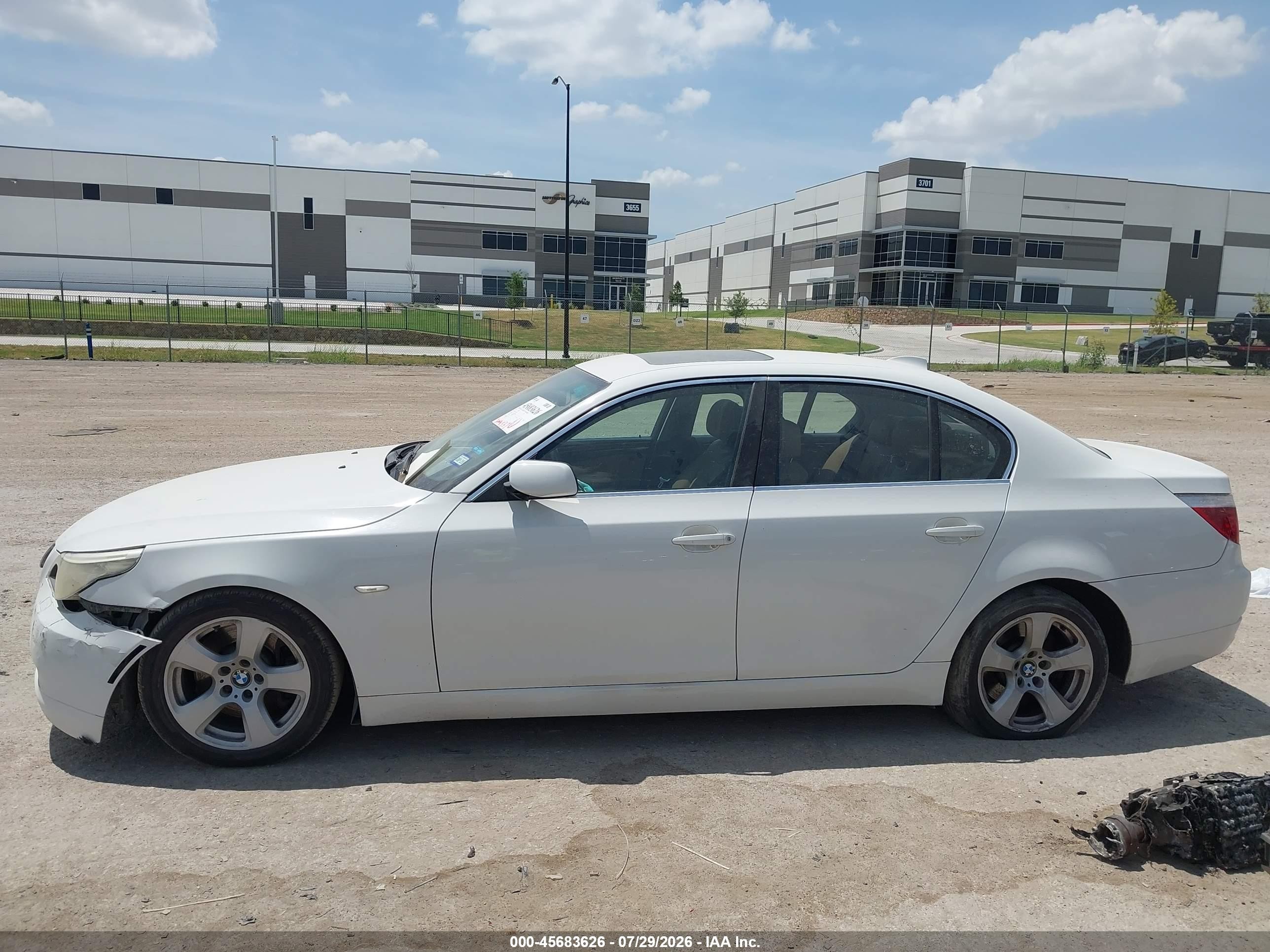2008 Bmw 535i   White vin: WBANW13538CZ77741