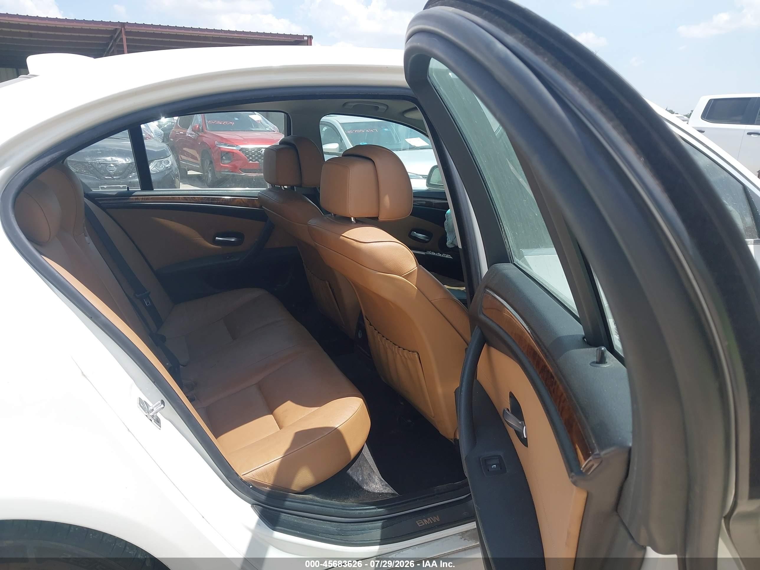2008 Bmw 535i   White vin: WBANW13538CZ77741