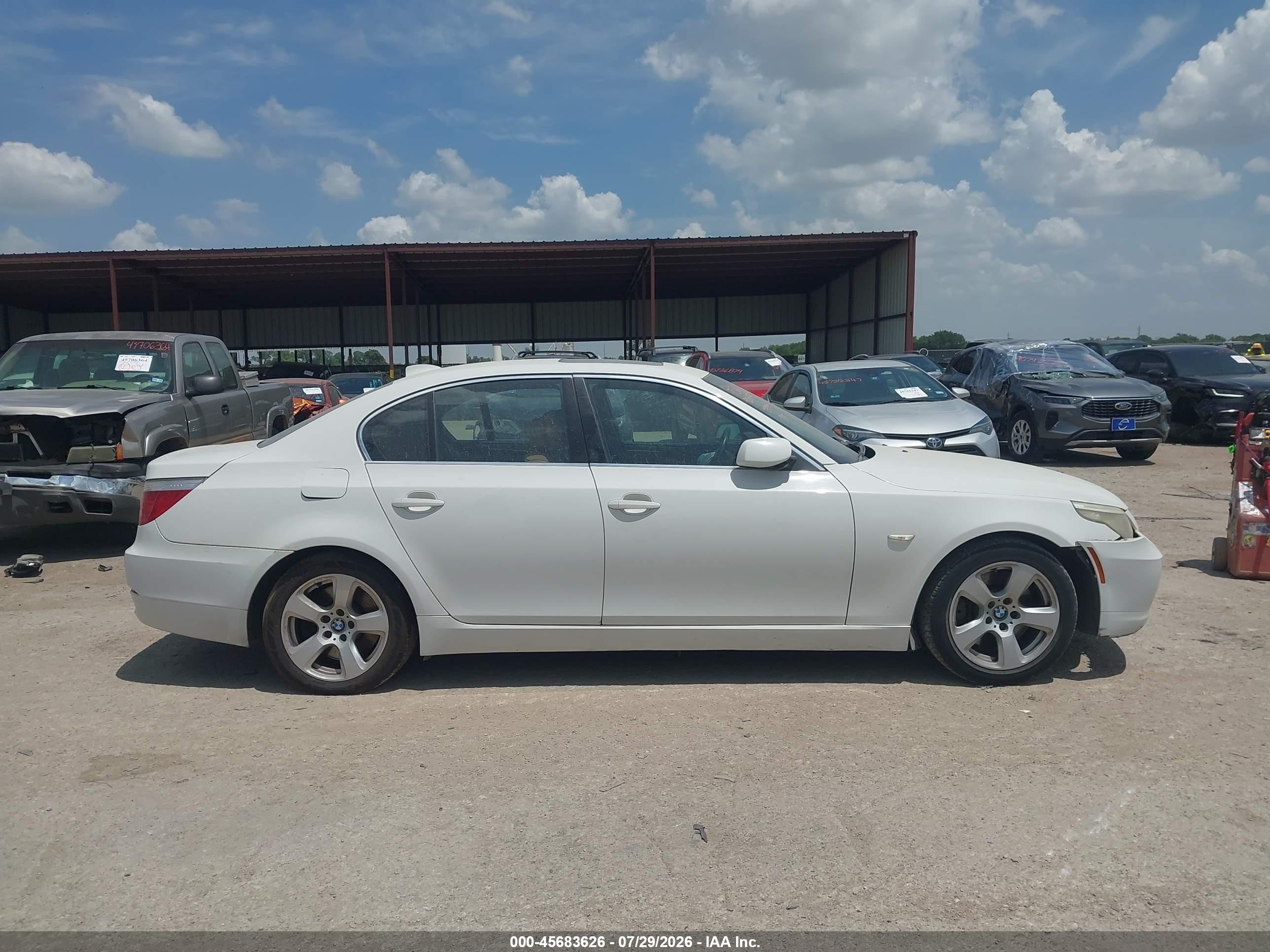 2008 Bmw 535i   White vin: WBANW13538CZ77741