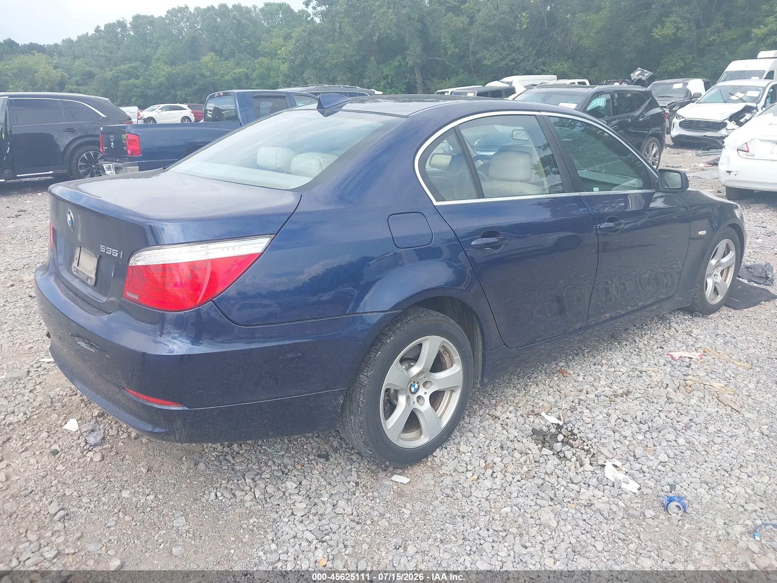 2008 Bmw 535i   Blue vin: WBANW13538CZ80462