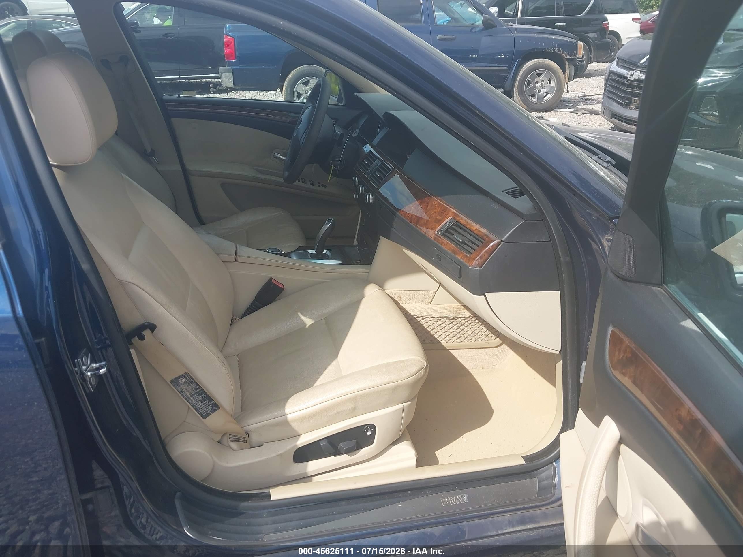 2008 Bmw 535i   Blue vin: WBANW13538CZ80462