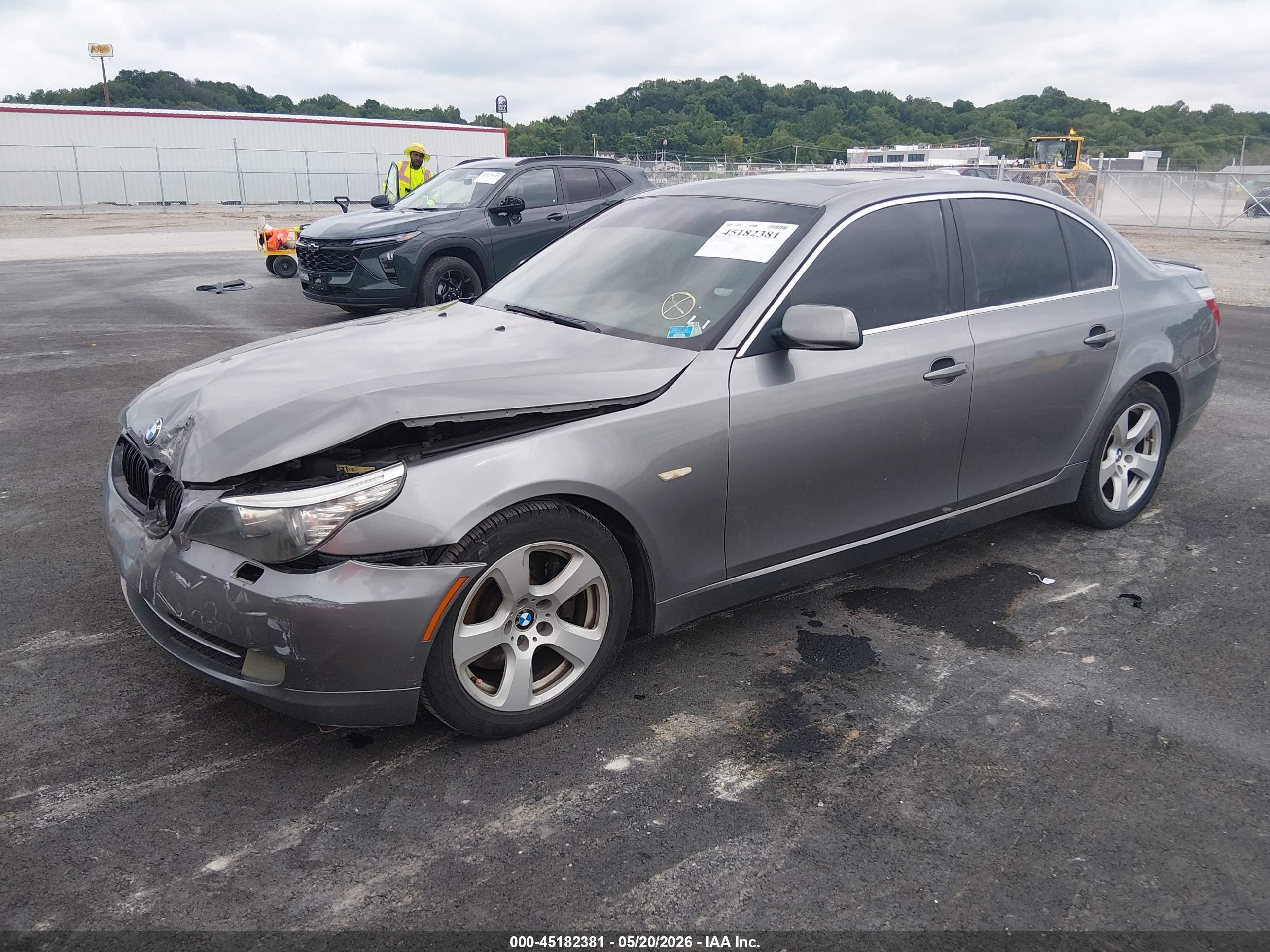 2008 Bmw 535i   Silver vin: WBANW13538CZ82387