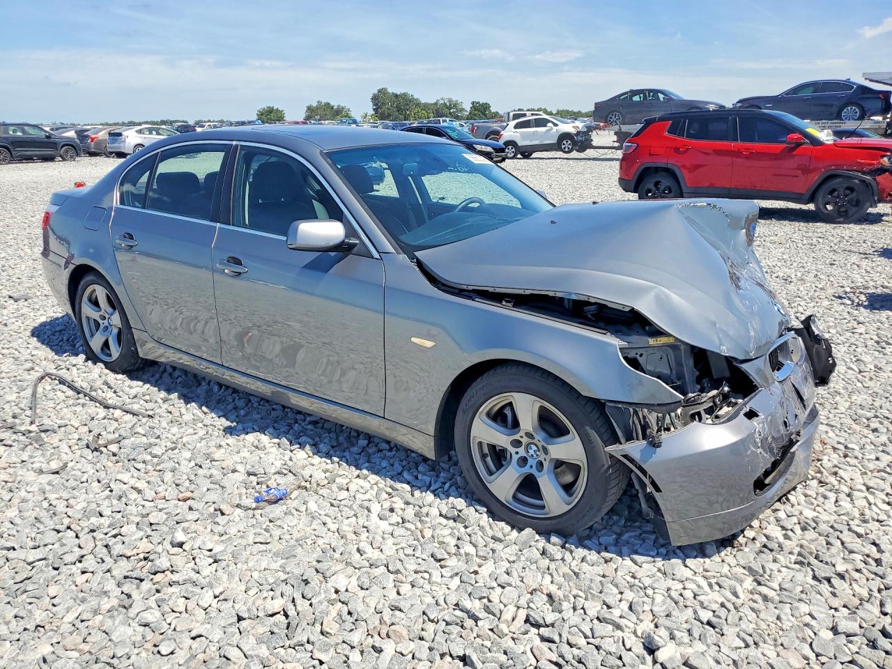 2008 Bmw 535 I Silver vin: WBANW13548CZ71396