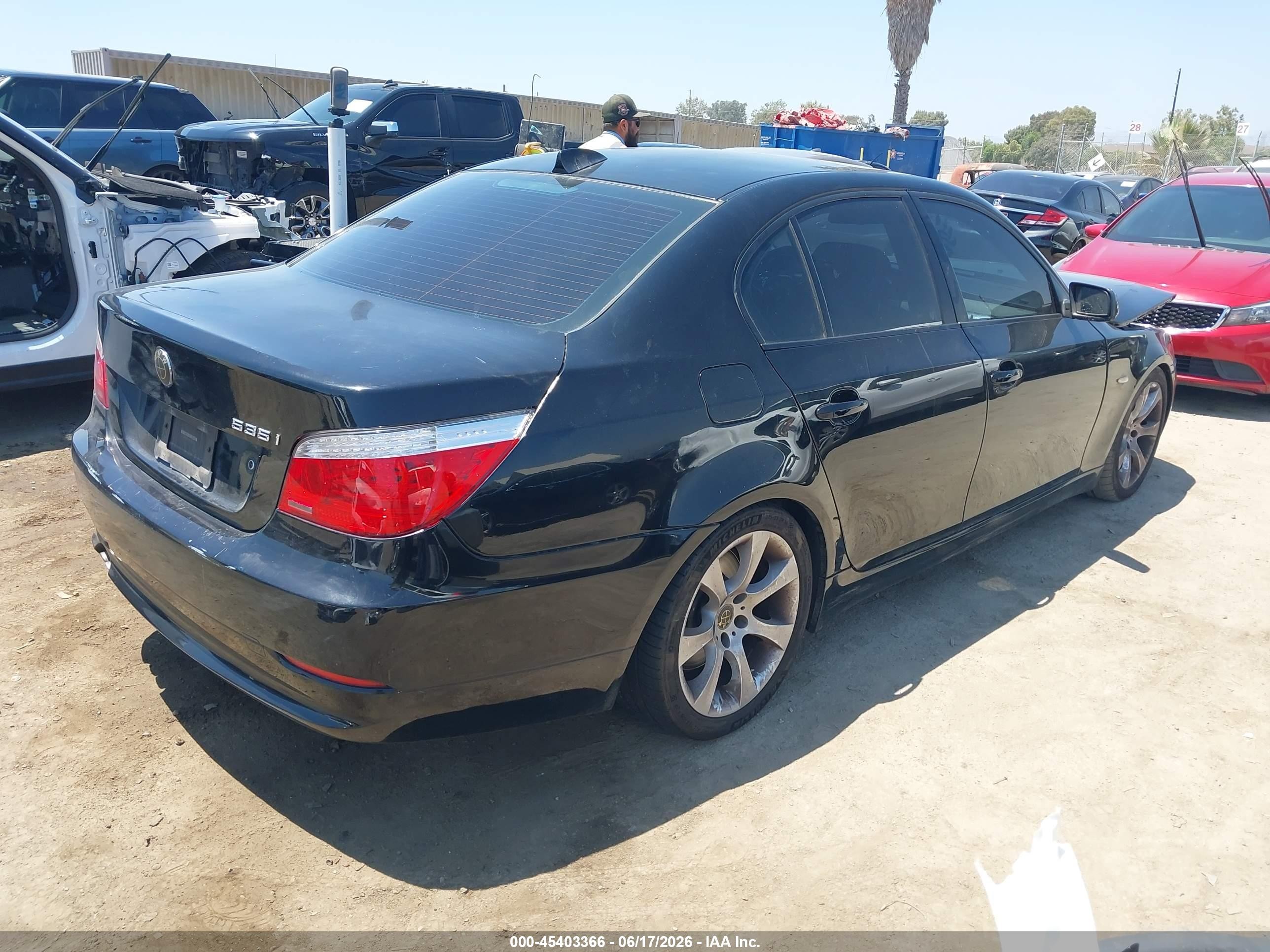 2008 Bmw 535i   Черный vin: WBANW13558CZ73206