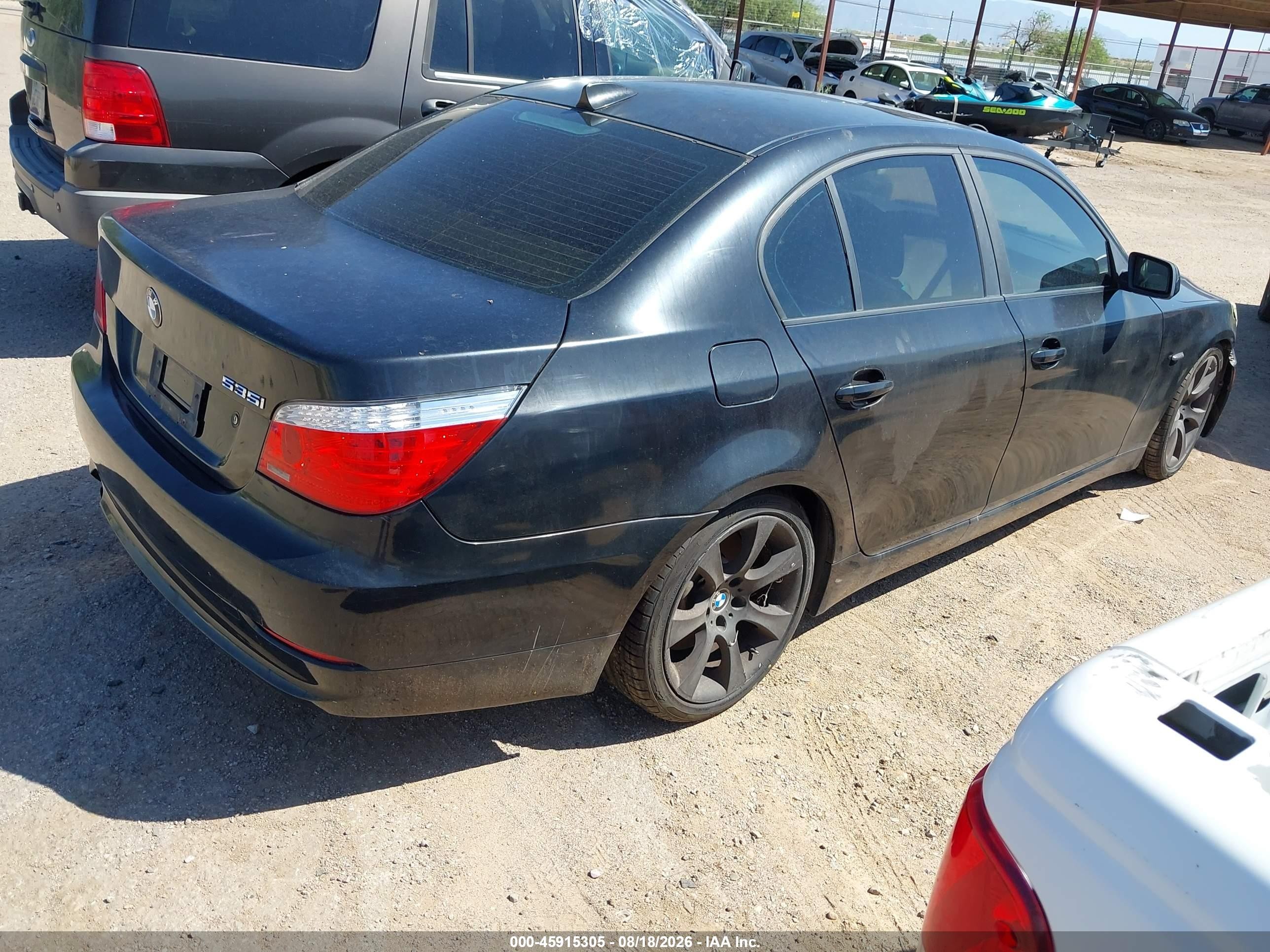 2008 Bmw 535i Black vin: WBANW13598CZ81583