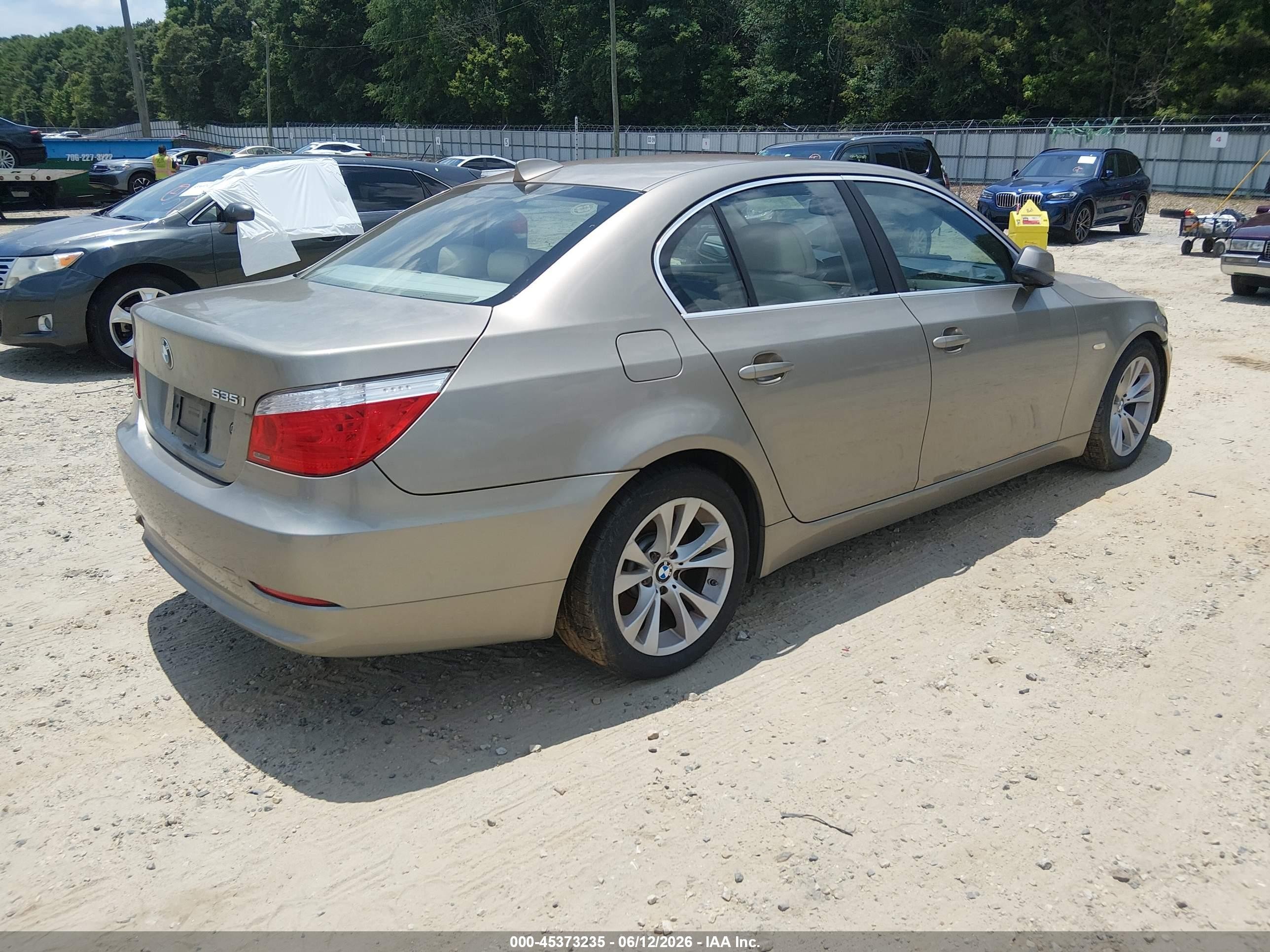 2010 Bmw 535i   Золотой vin: WBANW1C52AC167894