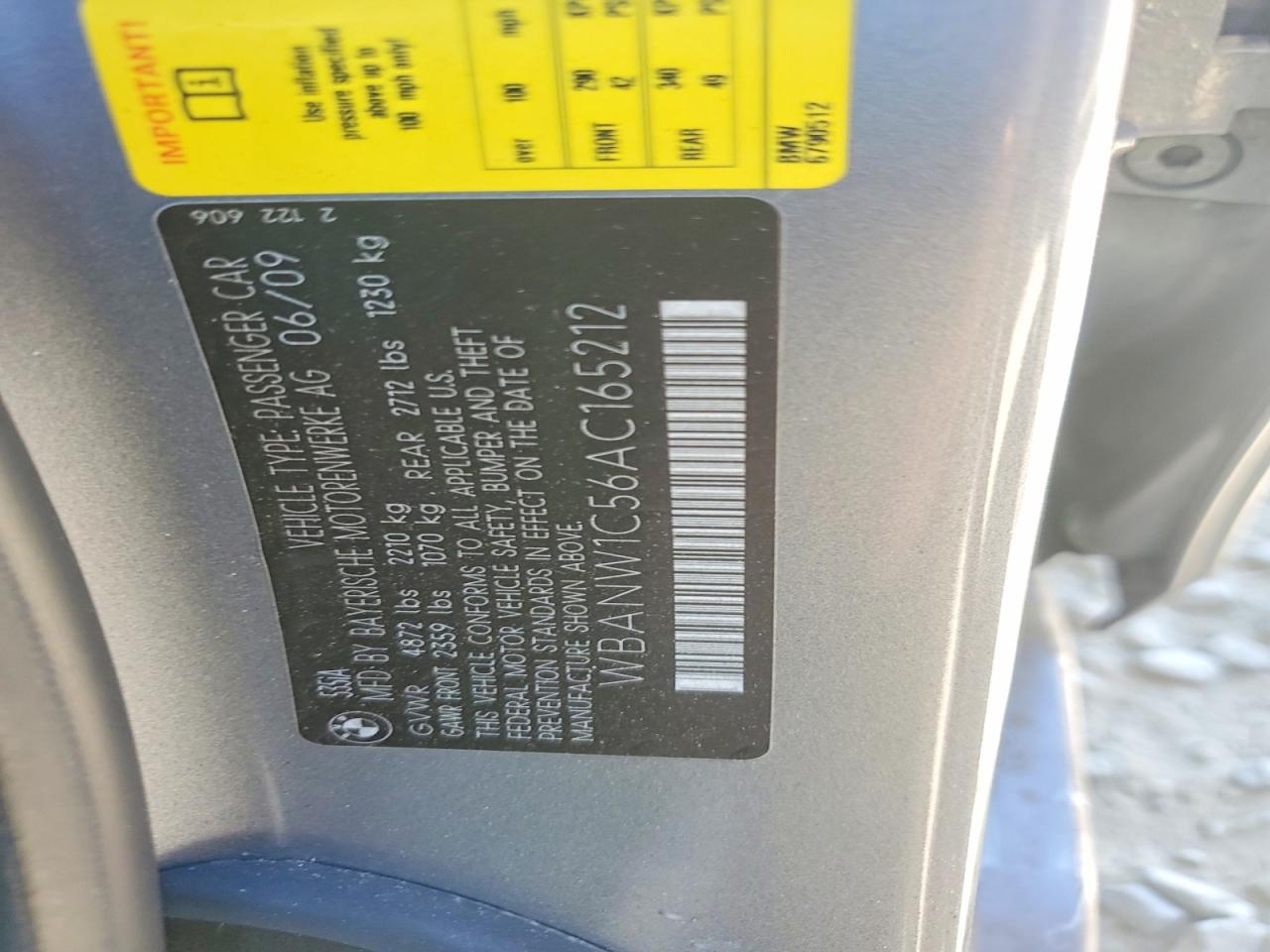 2010 Bmw 535 I Gray vin: WBANW1C56AC165212