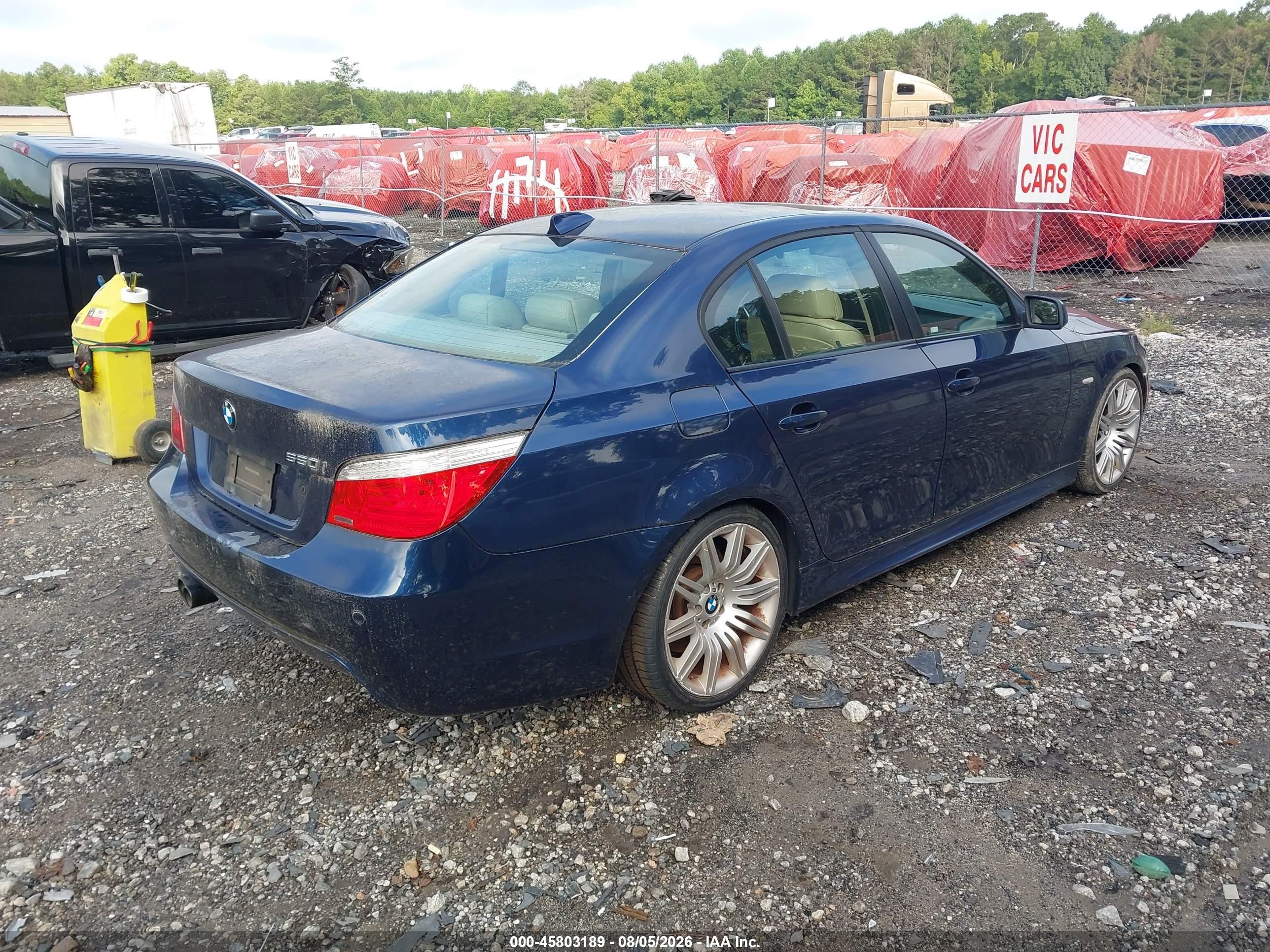 2008 Bmw 550i   Blue vin: WBANW53518CT49801