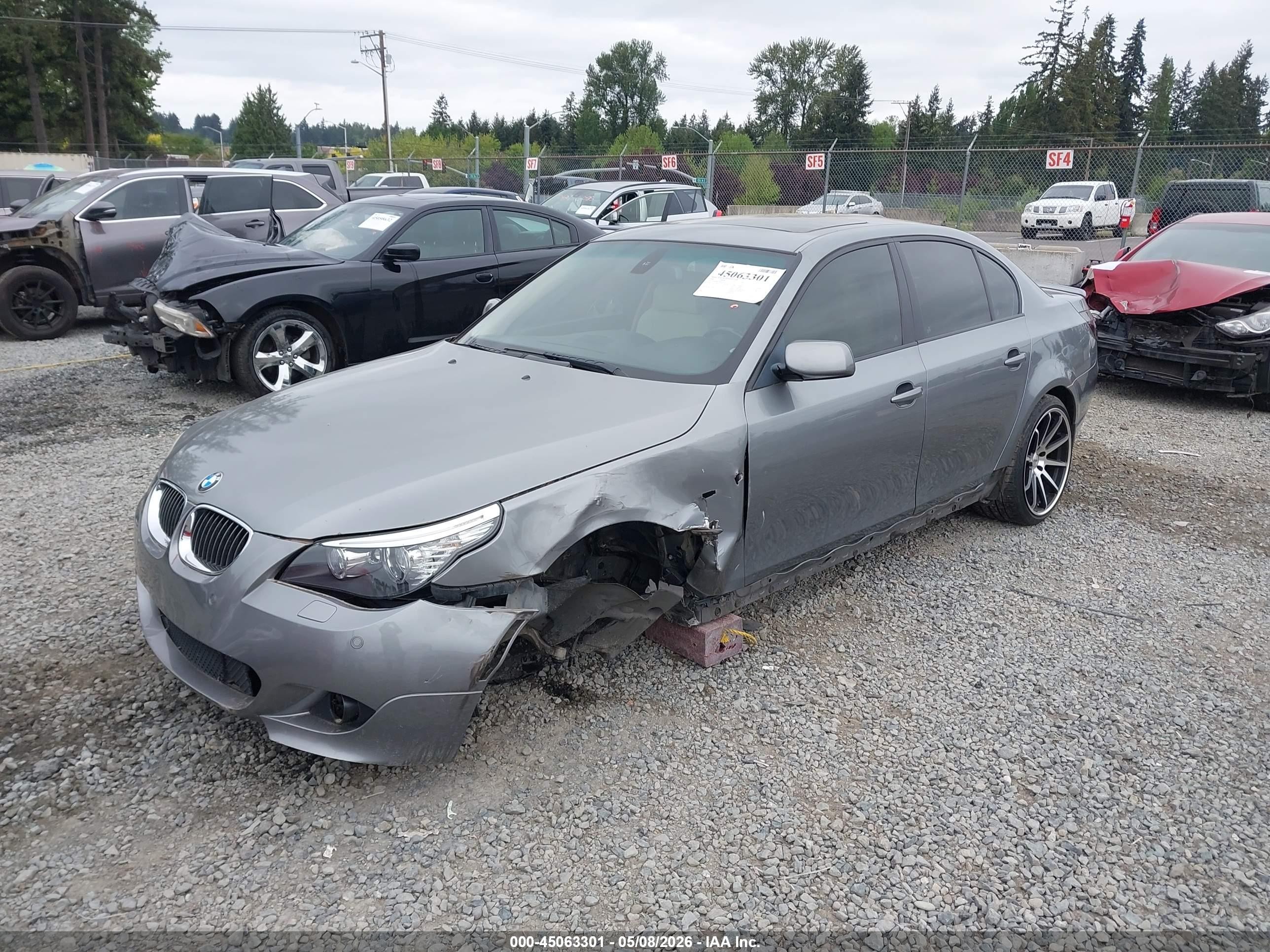 2008 Bmw 550i   Gray vin: WBANW53548CT50117
