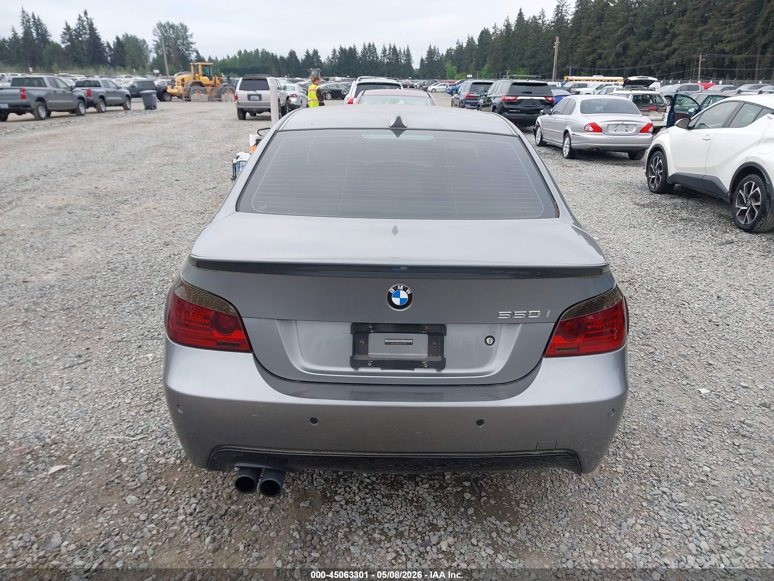 2008 Bmw 550i   Gray vin: WBANW53548CT50117
