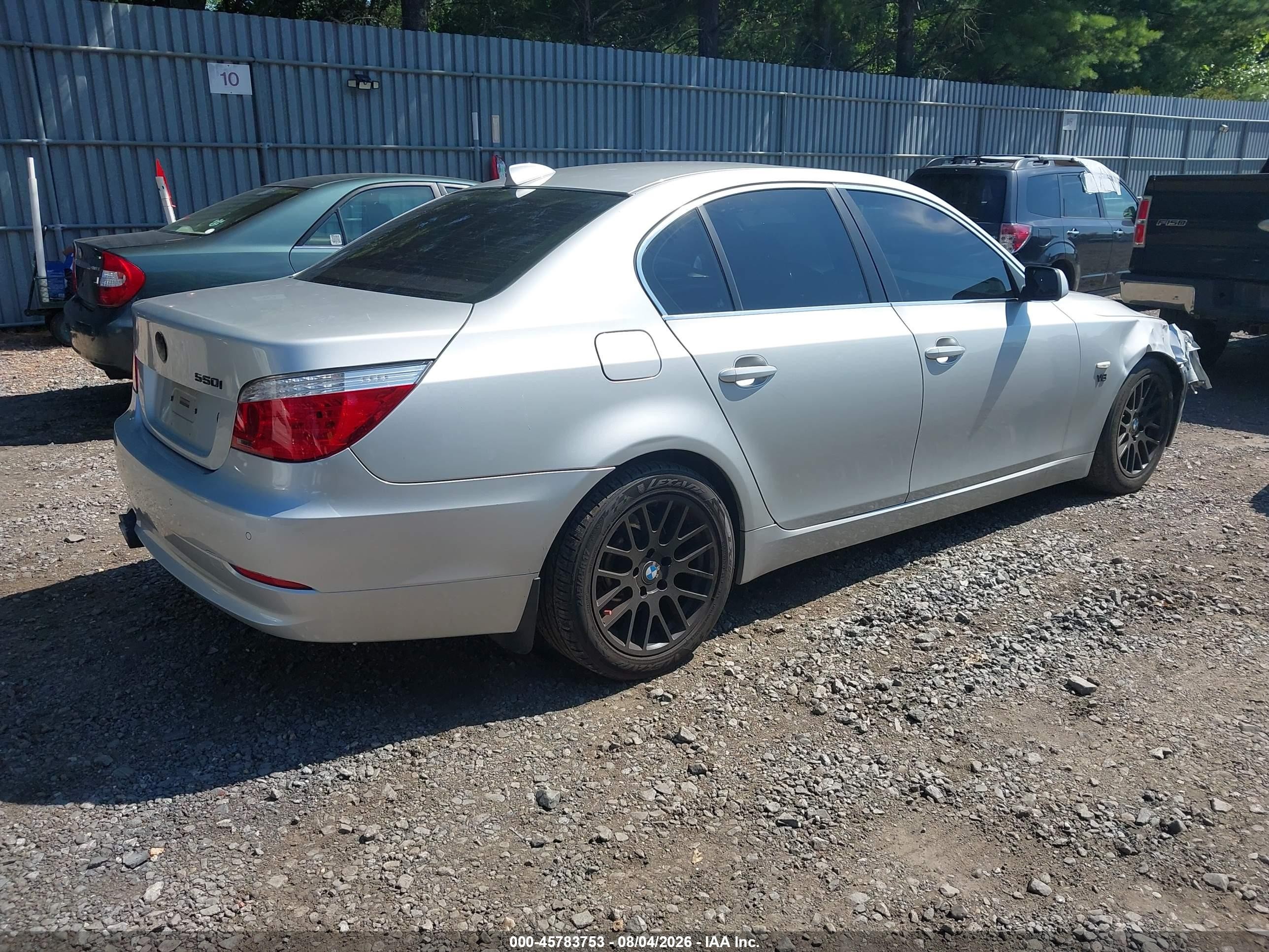 2008 Bmw 550i   Серебряный vin: WBANW53558CT49798