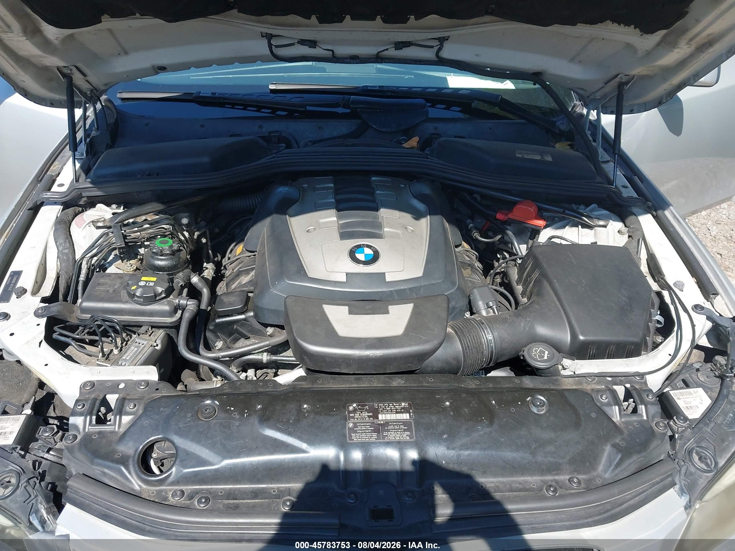 2008 Bmw 550i   Серебряный vin: WBANW53558CT49798