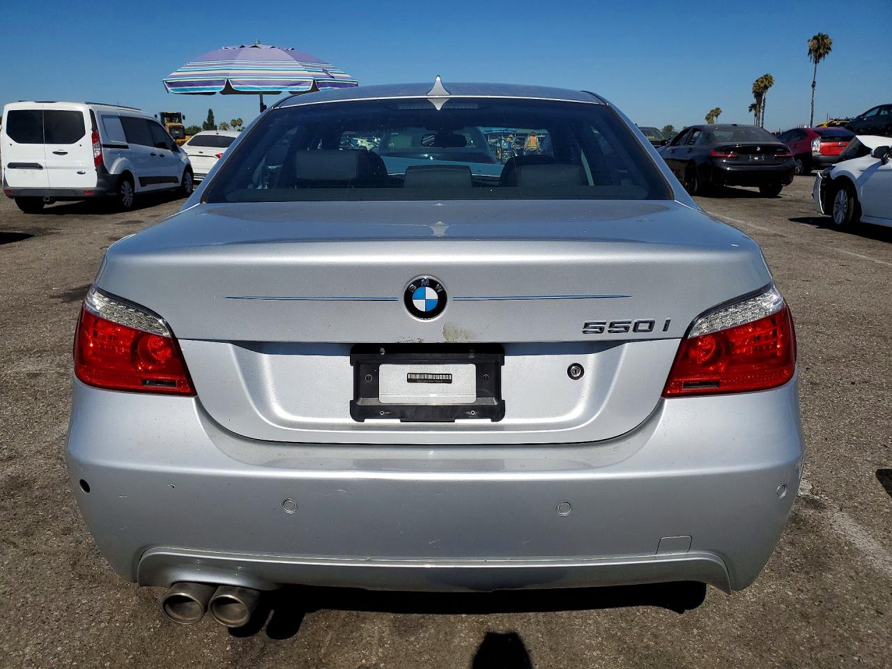 2009 Bmw 550 I Silver vin: WBANW53559CT55473