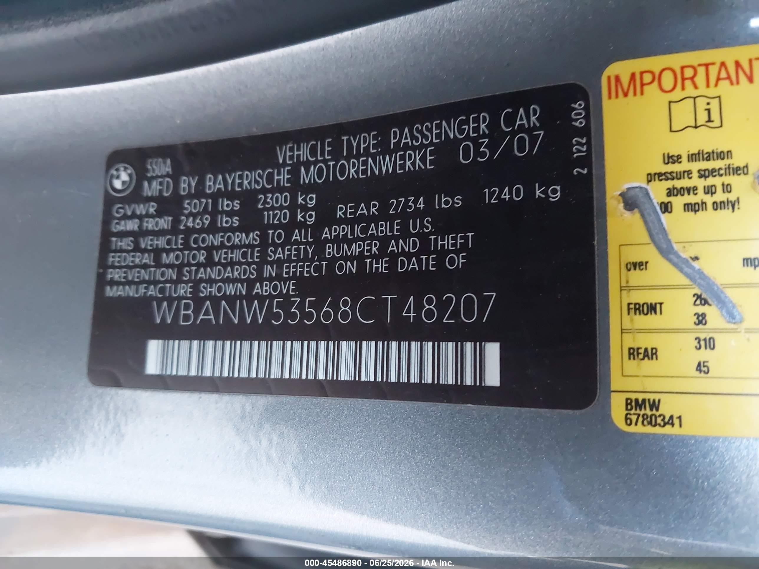 2008 Bmw 550i   Gray vin: WBANW53568CT48207