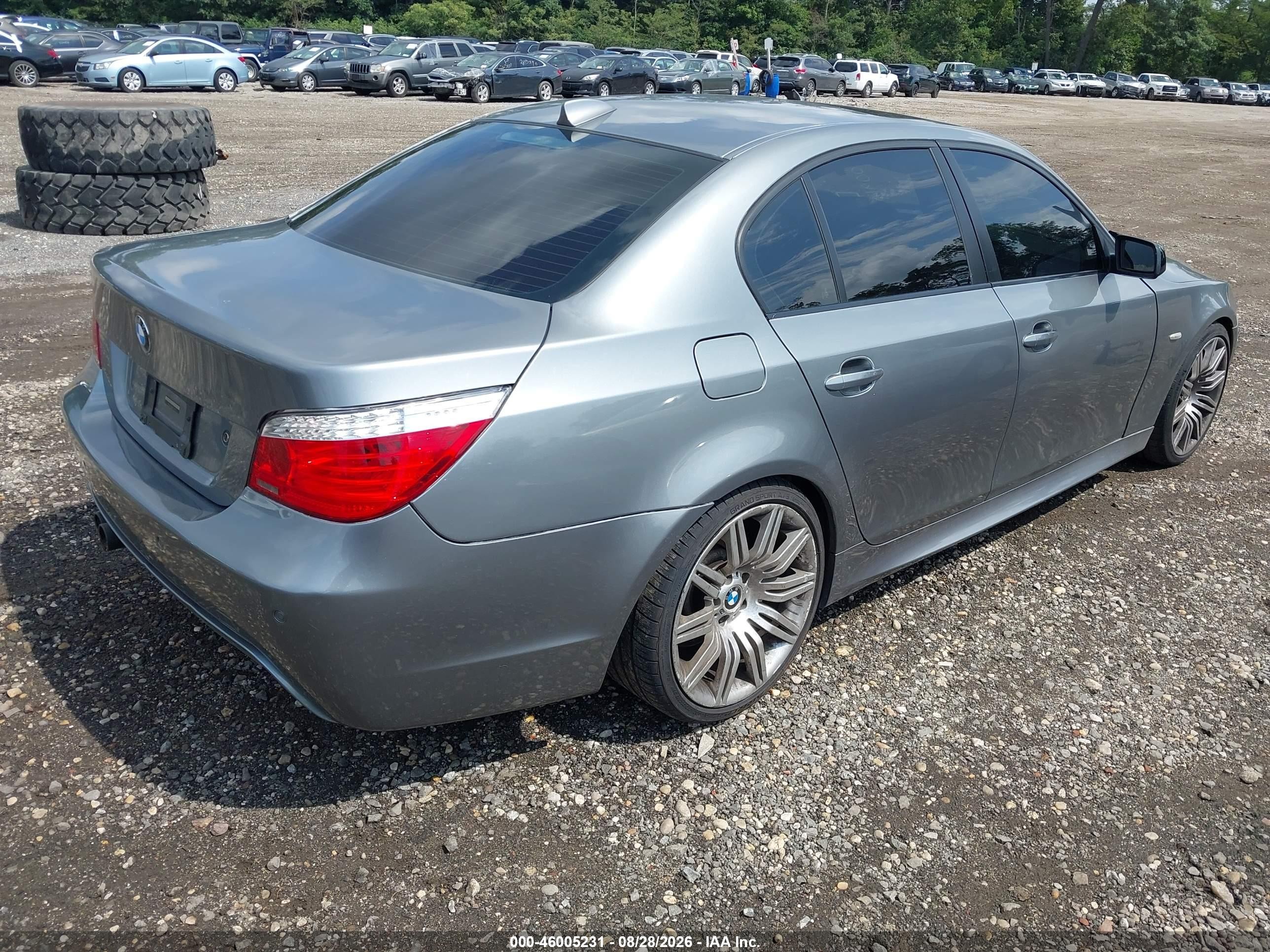 2008 Bmw 550i   Gray vin: WBANW53568CT52077