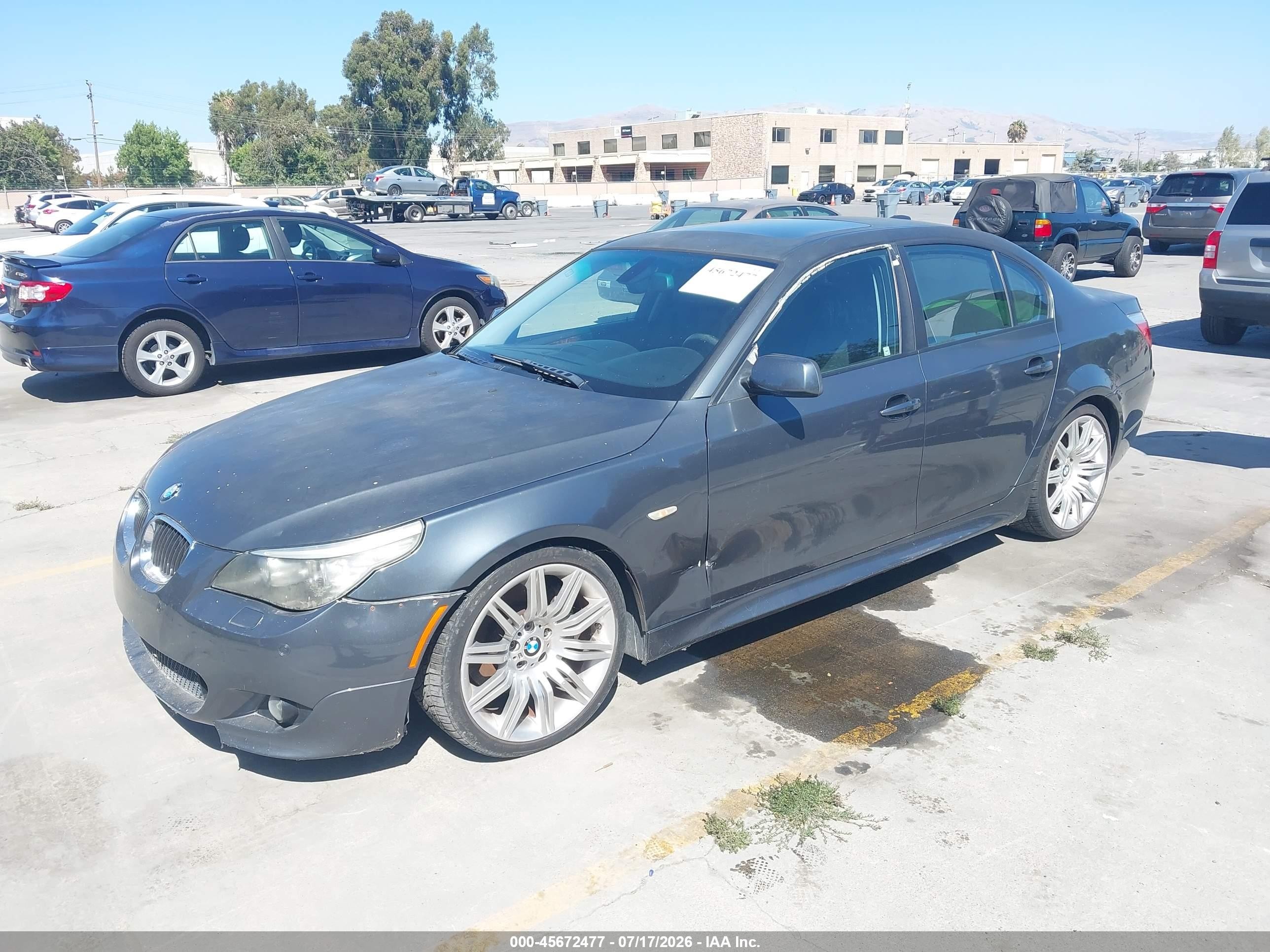 2008 Bmw 550i Серый vin: WBANW53588CT53960