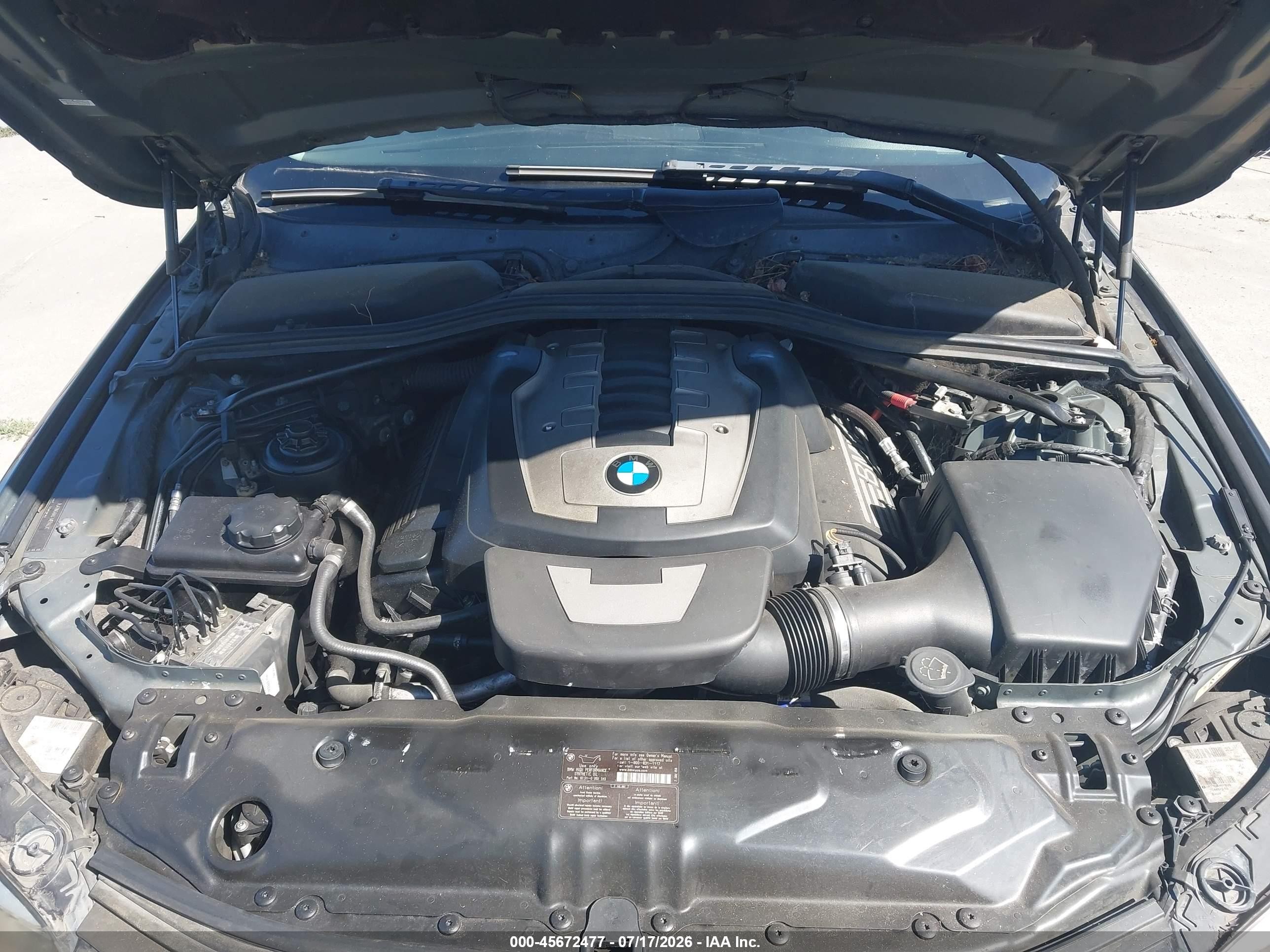 2008 Bmw 550i Серый vin: WBANW53588CT53960