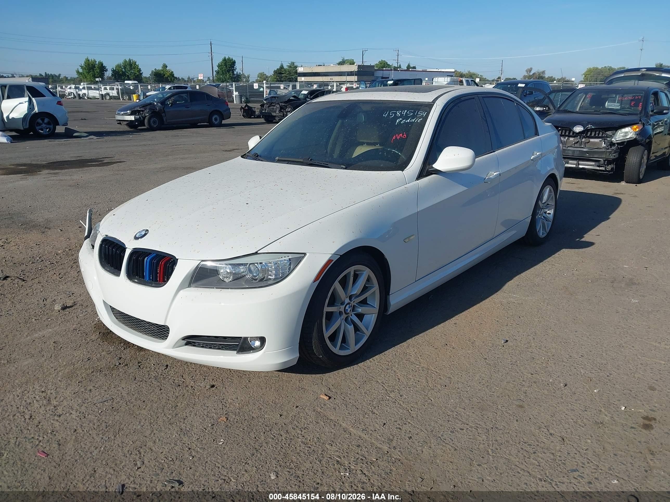 2009 Bmw 328i   Белый vin: WBAPH57529NL77206
