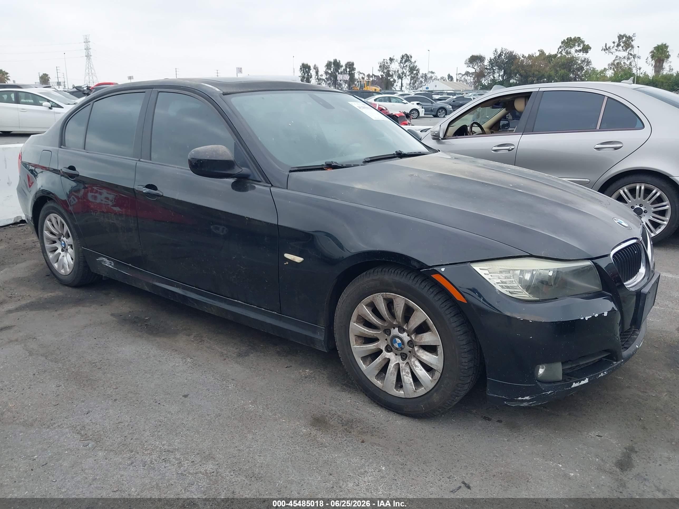 2009 Bmw 328i   Черный vin: WBAPH57529NM33970