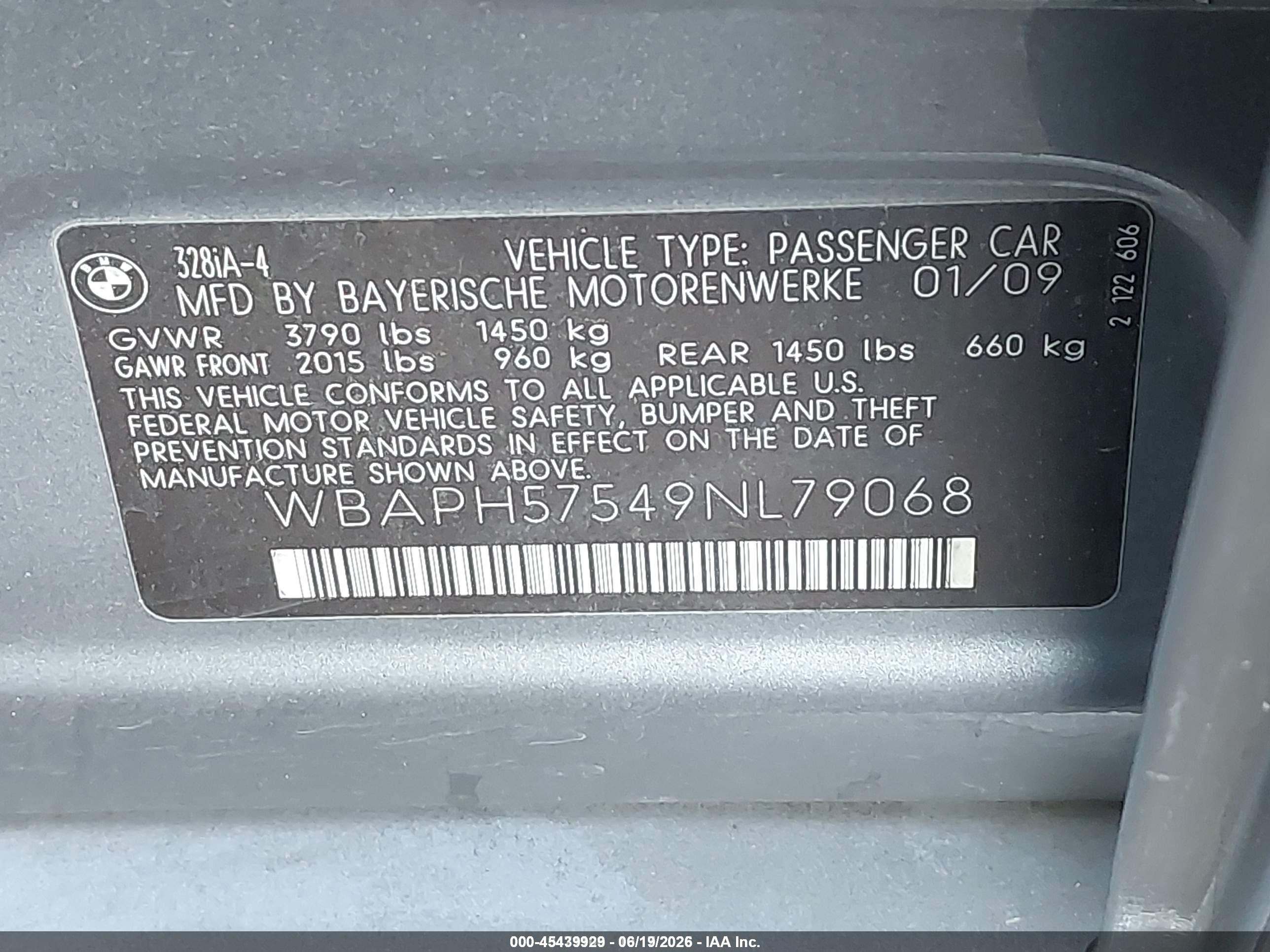 2009 Bmw 328i   Silver vin: WBAPH57549NL79068