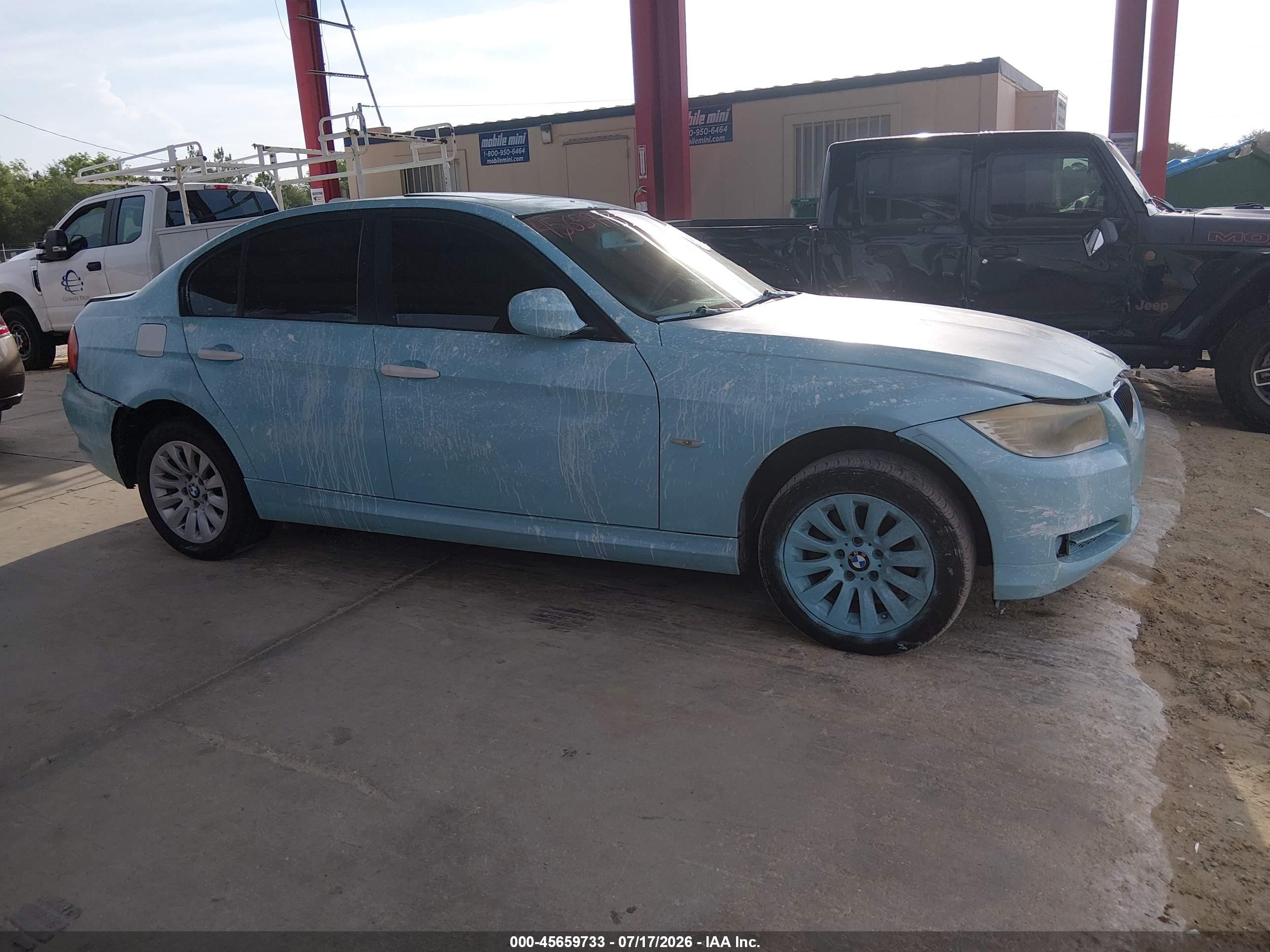 2009 Bmw 328i   Light Blue vin: WBAPH57559NL76549