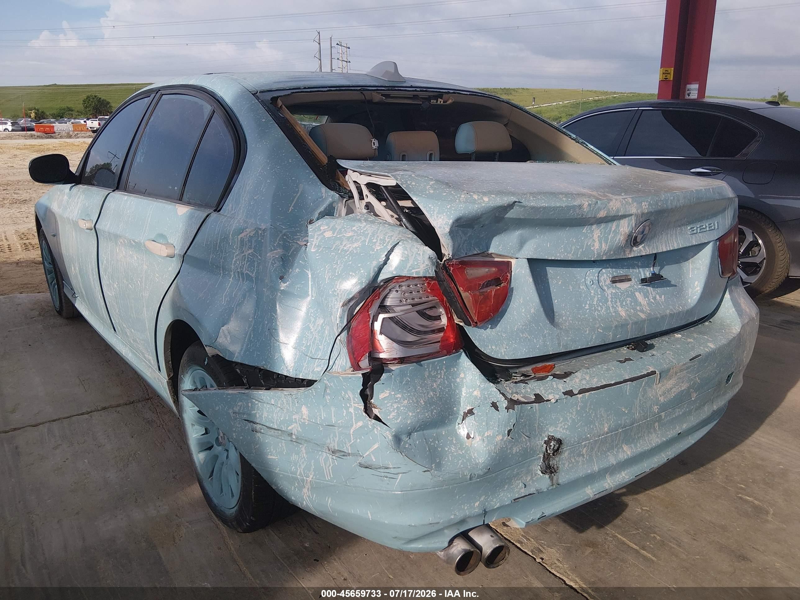 2009 Bmw 328i   Light Blue vin: WBAPH57559NL76549