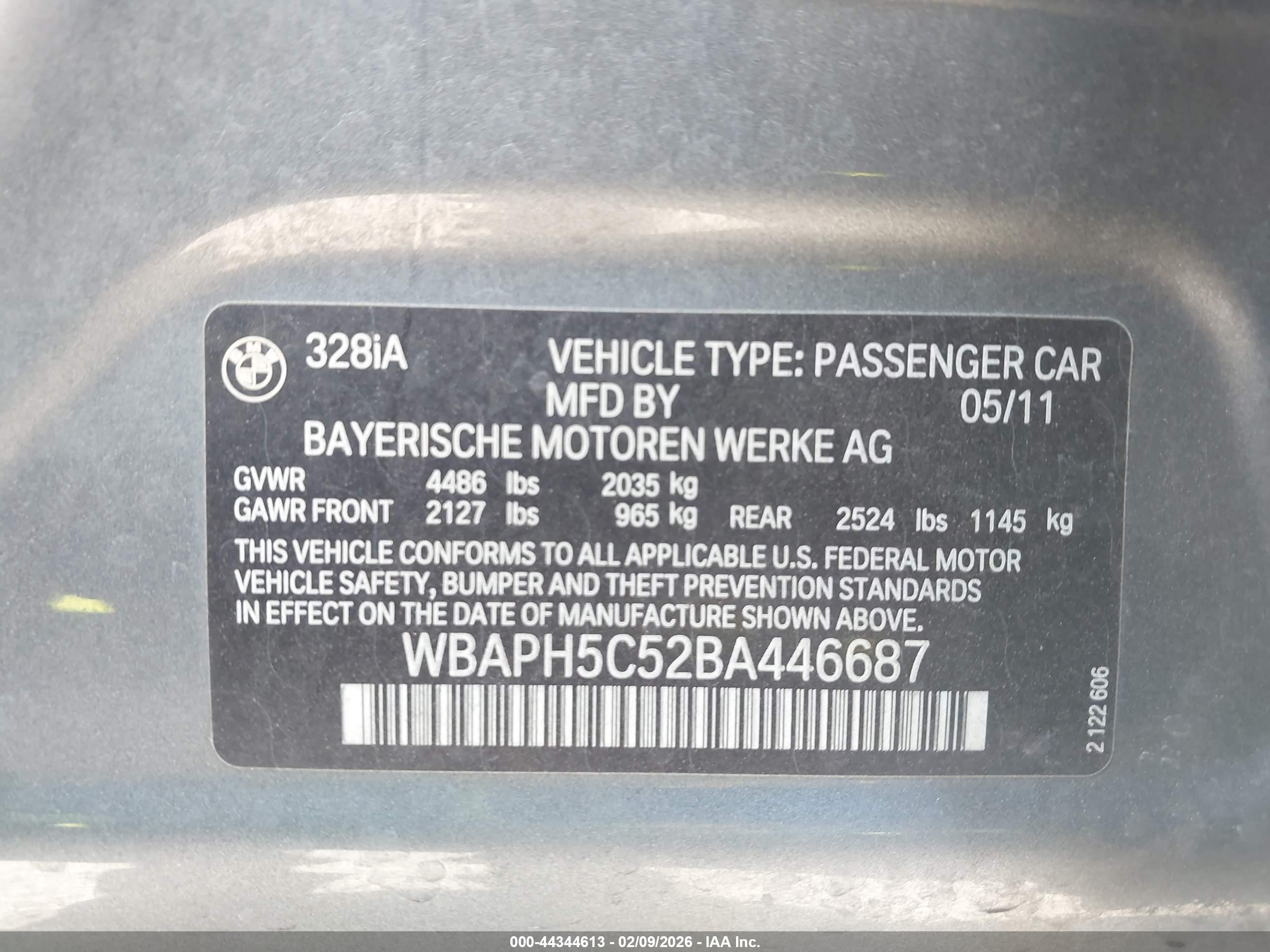 2011 Bmw 328i   Silver vin: WBAPH5C52BA446687