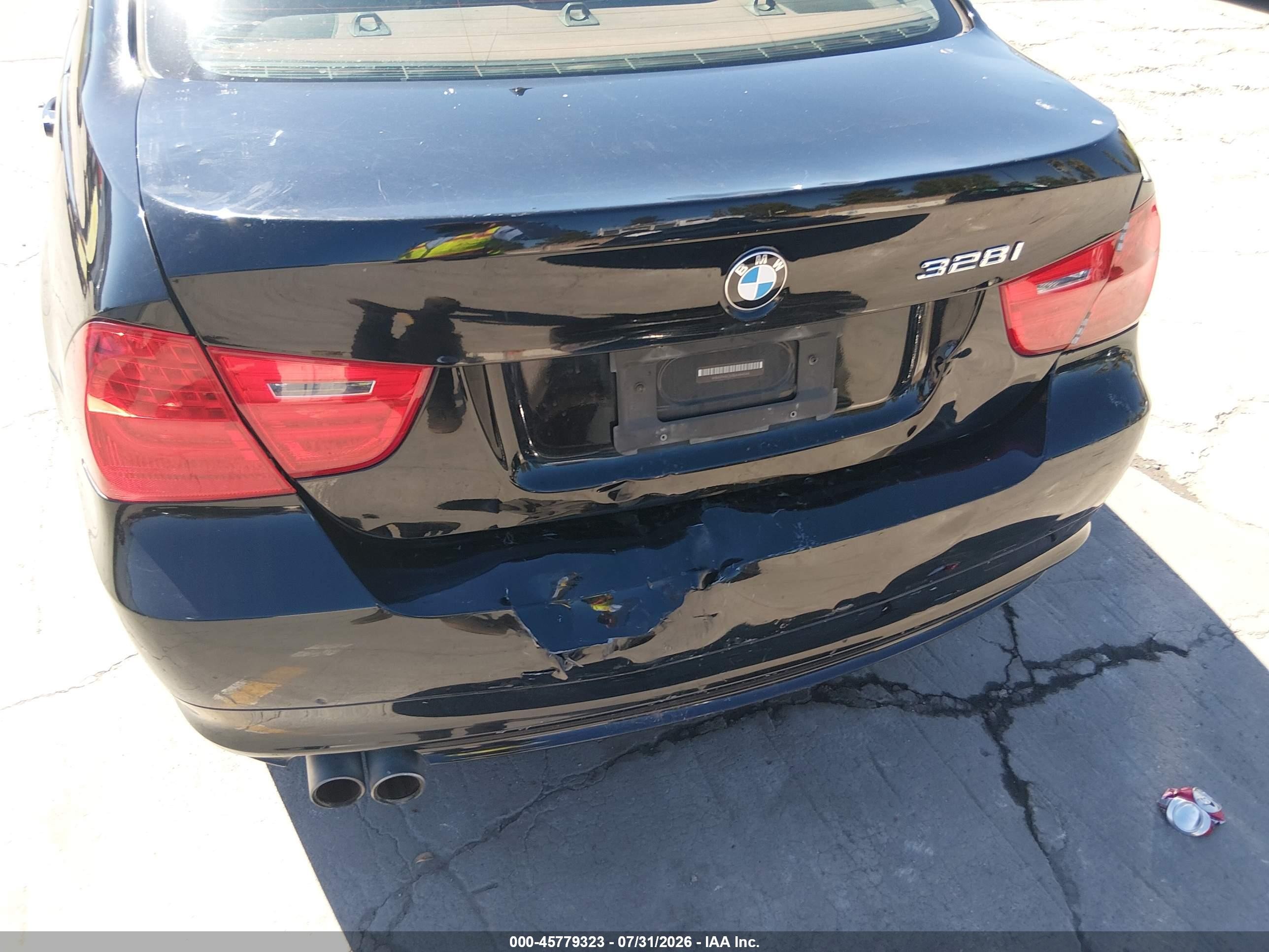 2011 Bmw 328i   Черный vin: WBAPH5C53BA444544