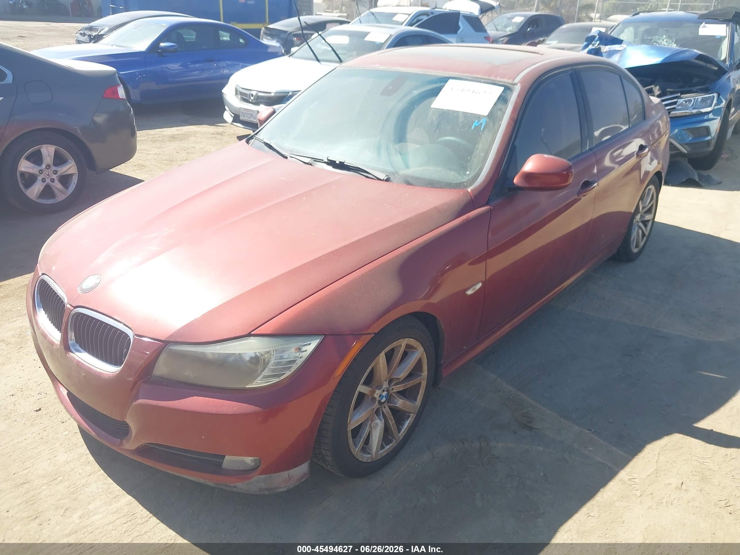 2011 Bmw 328i   Burgundy vin: WBAPH5C5XBA447621