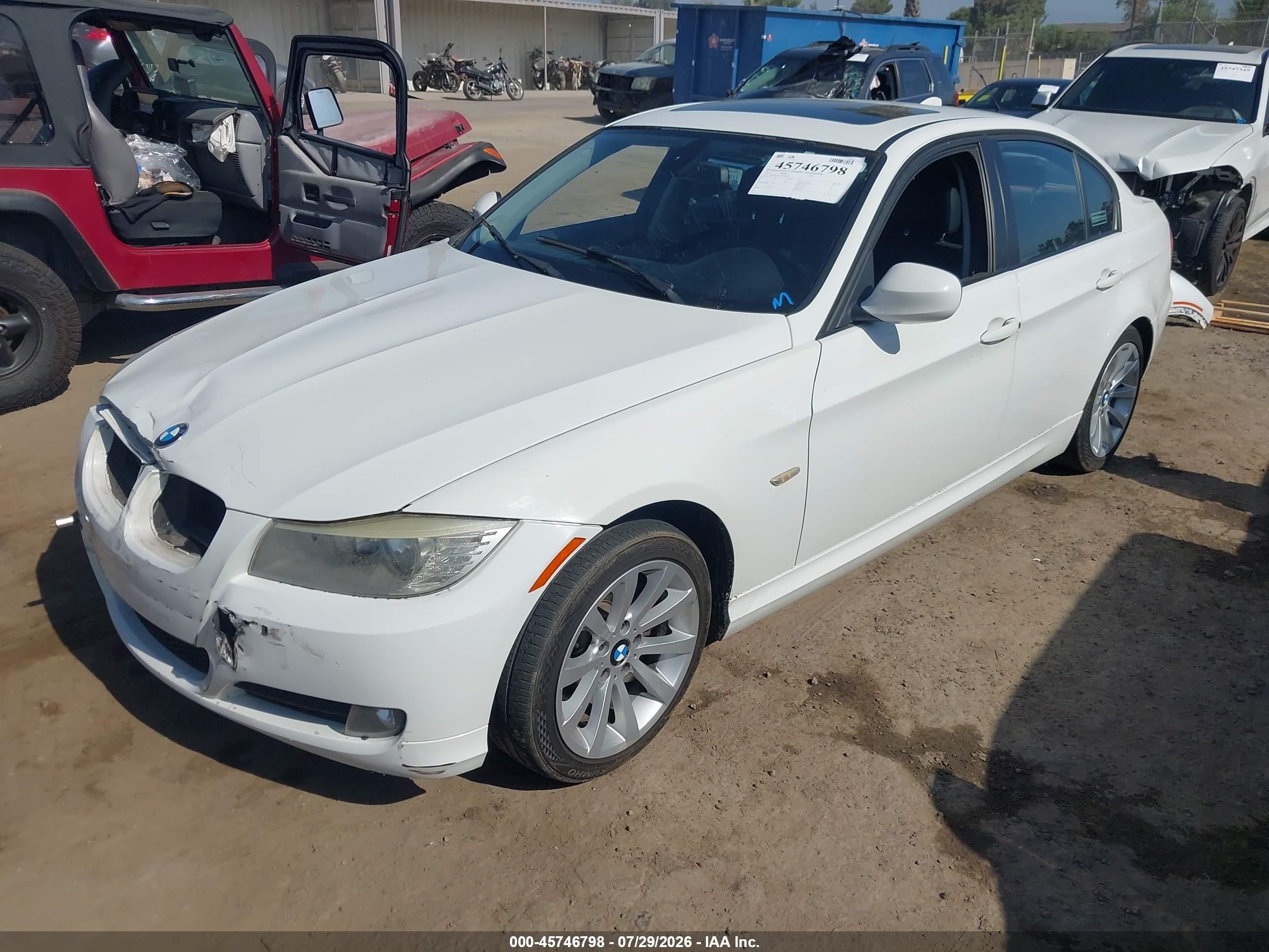 2011 Bmw 328i   White vin: WBAPH5G51BNN59145