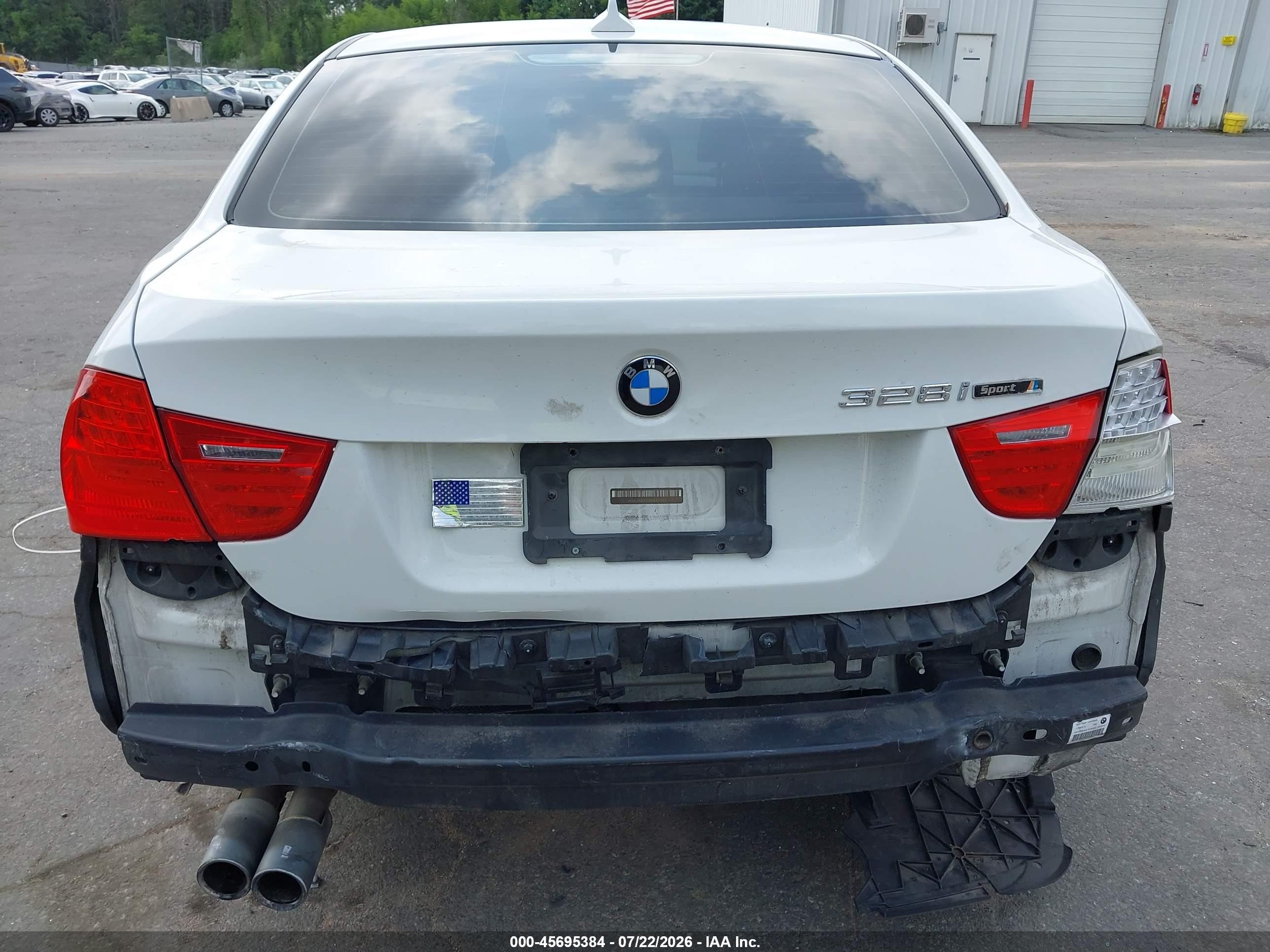 2009 Bmw 328i White vin: WBAPH77519NM31252