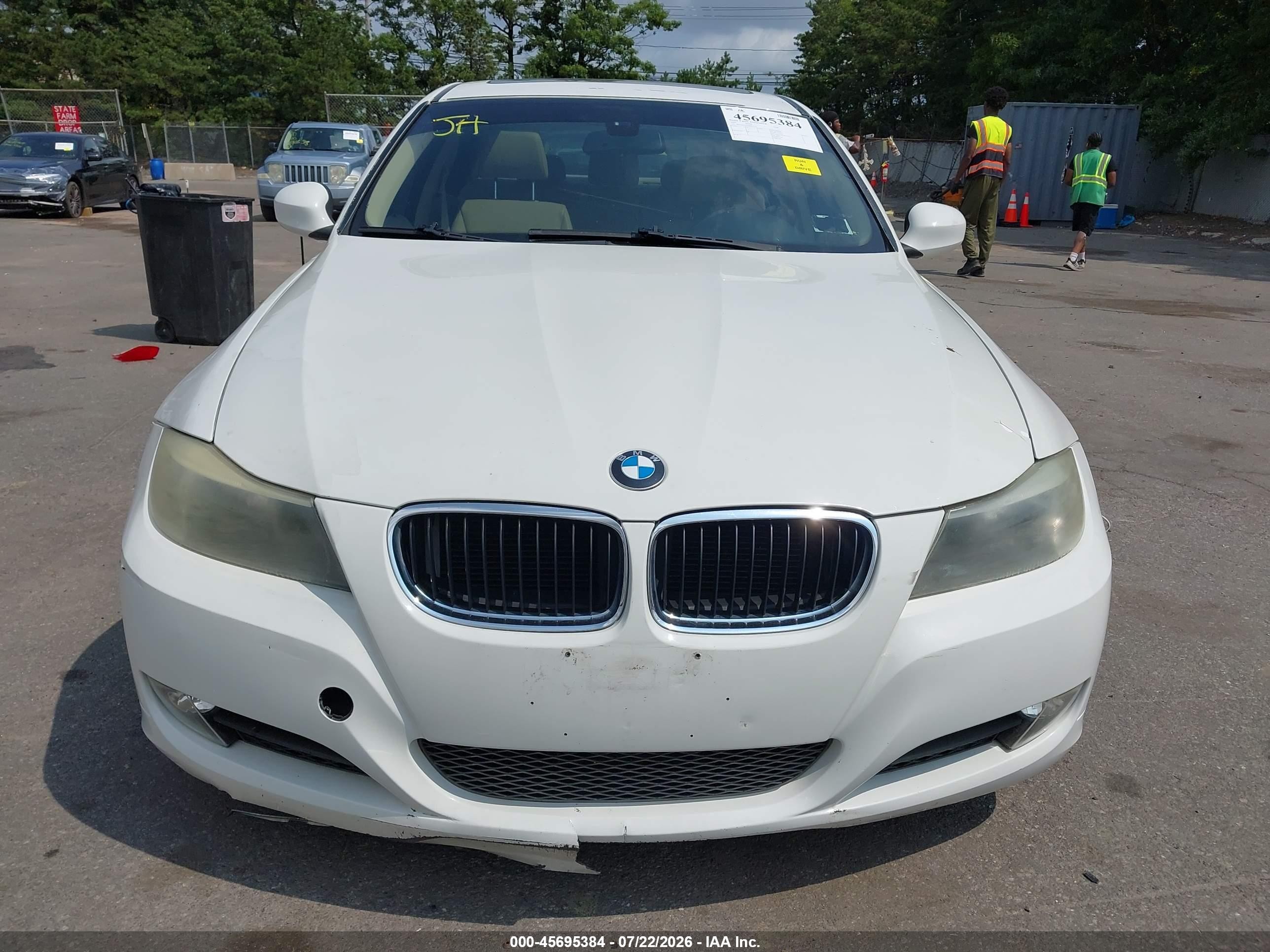 2009 Bmw 328i White vin: WBAPH77519NM31252