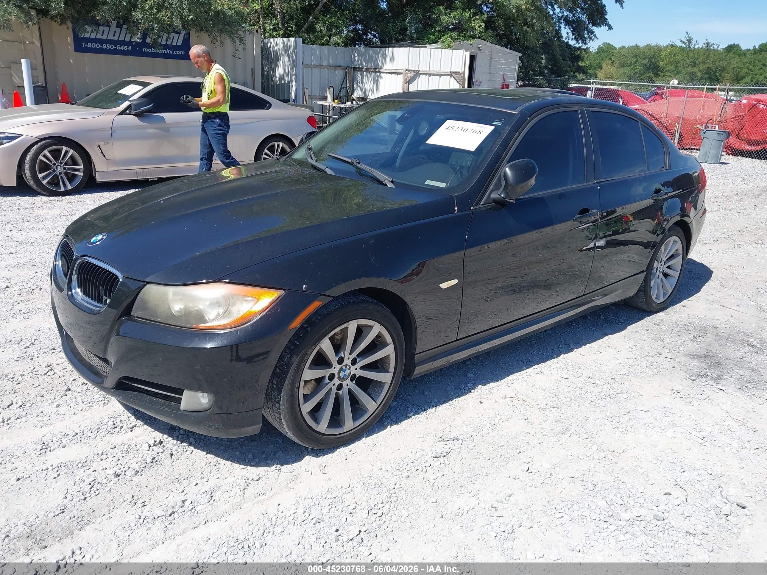 2009 Bmw 328i   Черный vin: WBAPH77539NM30944