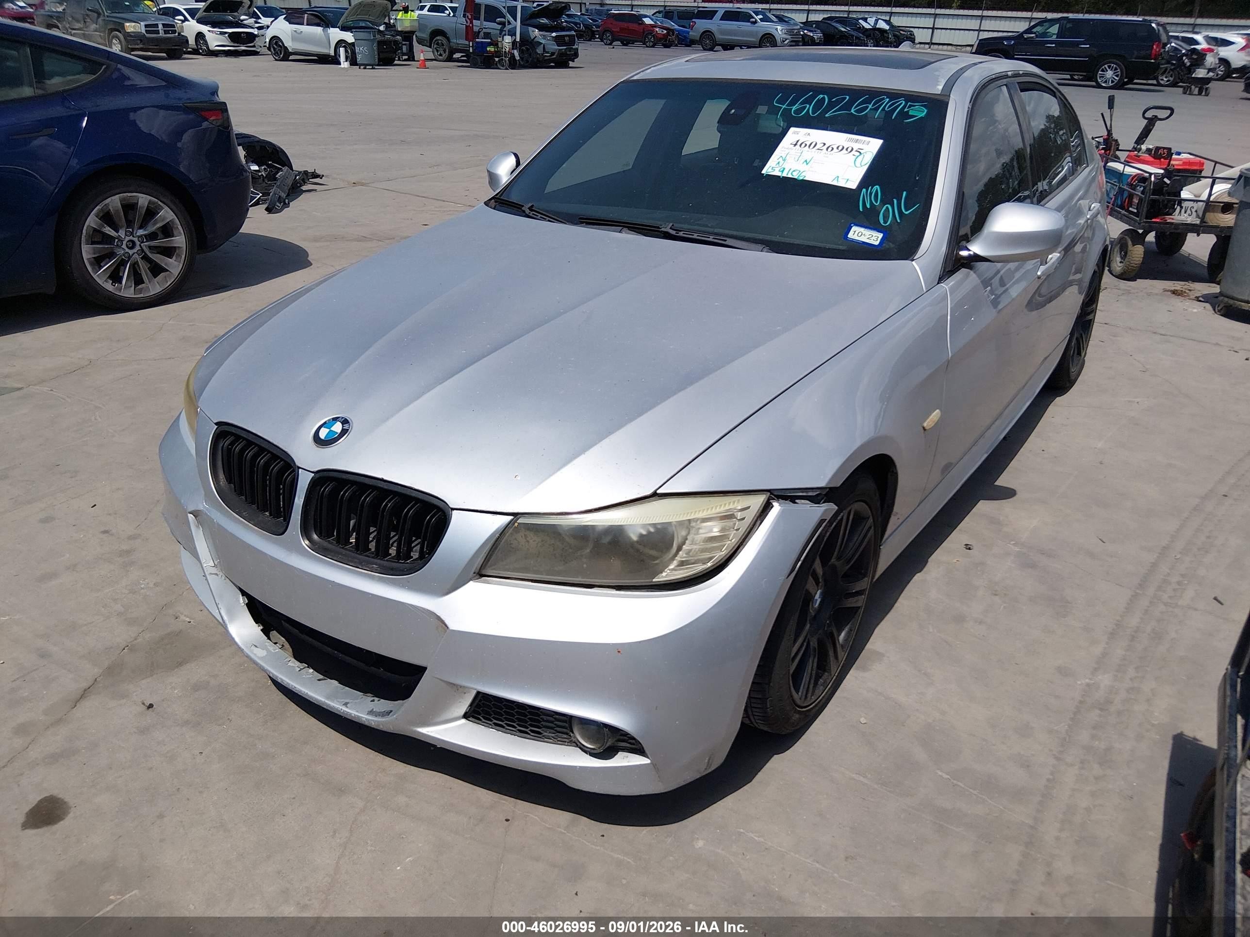 2009 Bmw 328i   Серебряный vin: WBAPH77539NM46142